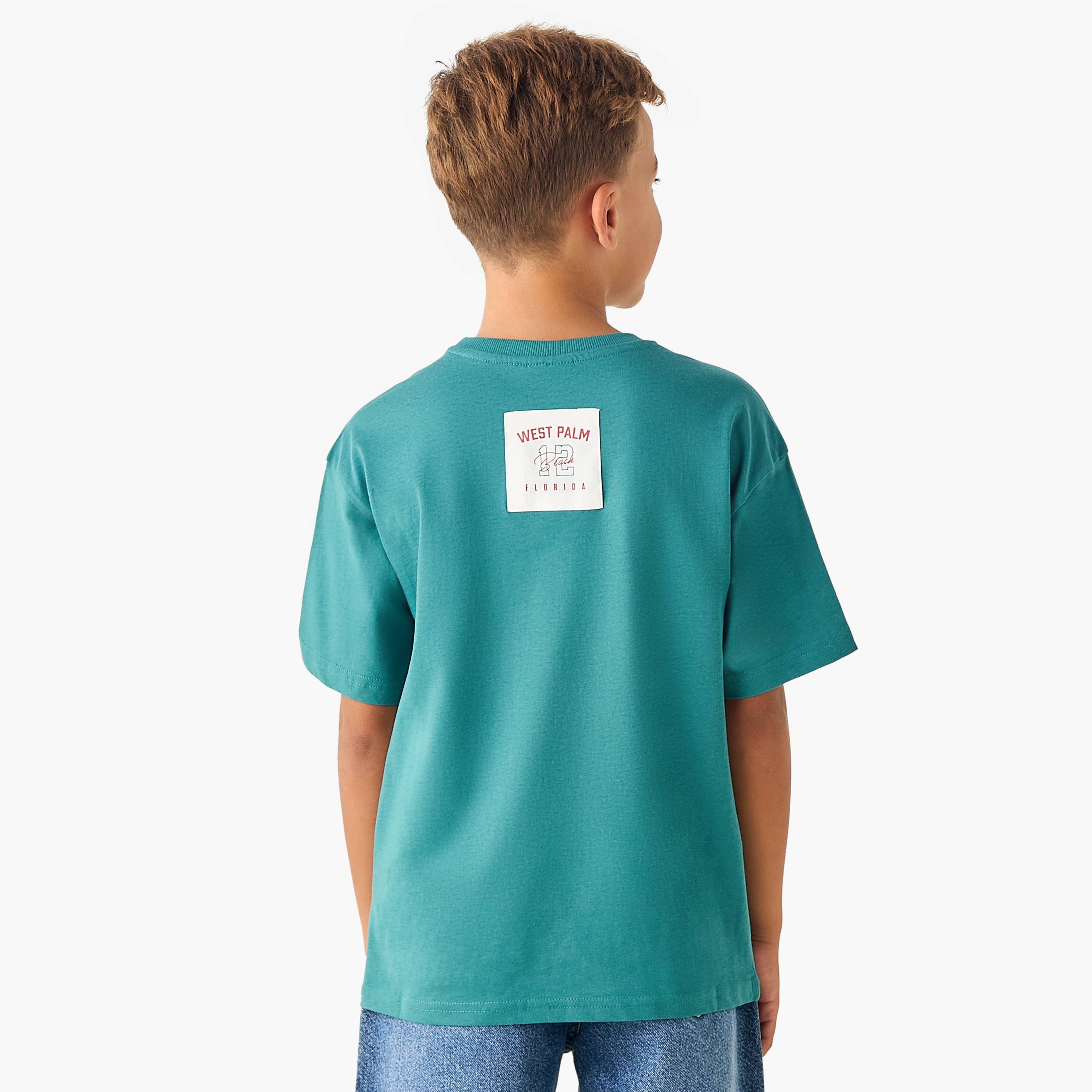 Juniors Crew Neck Short Sleeves T-shirt with Print-boys-clothing-tshirtsandpolos-image-3