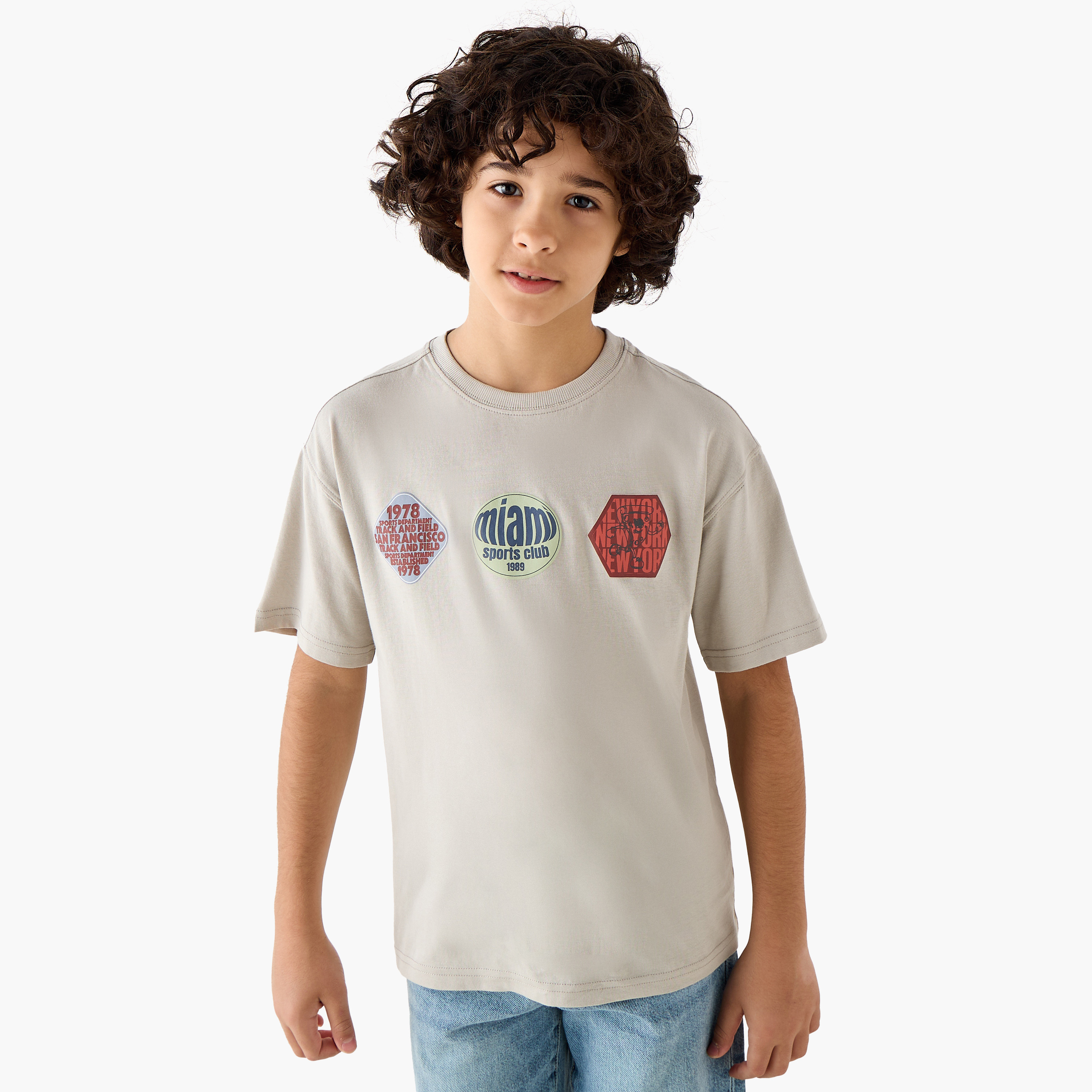 Juniors Crew Neck Short Sleeve T-shirt with Print-boys-clothing-tshirtsandpolos-image-1