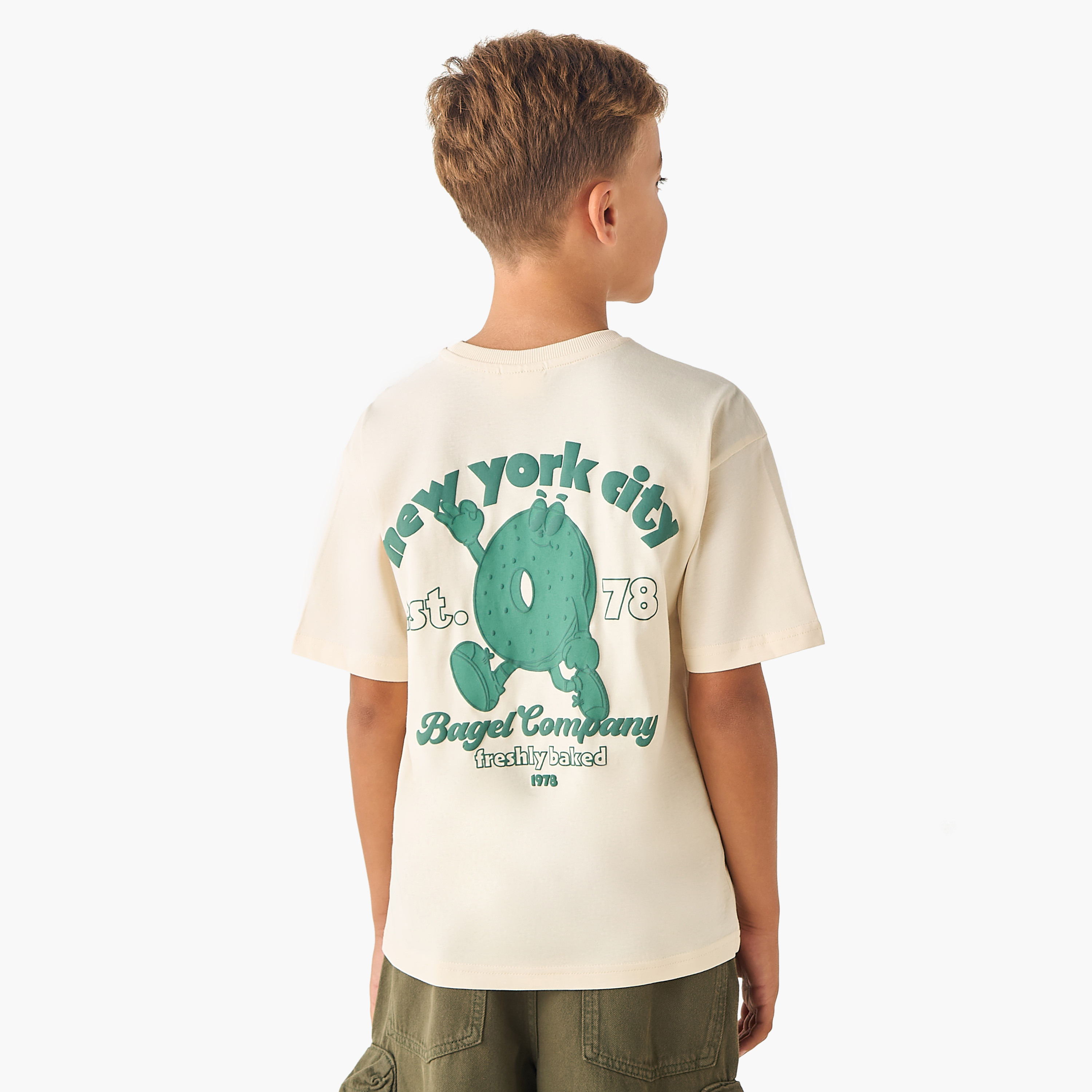 Juniors Crew Neck Short Sleeves T-shirt with Graphic Print-boys-clothing-tshirtsandpolos-image-1