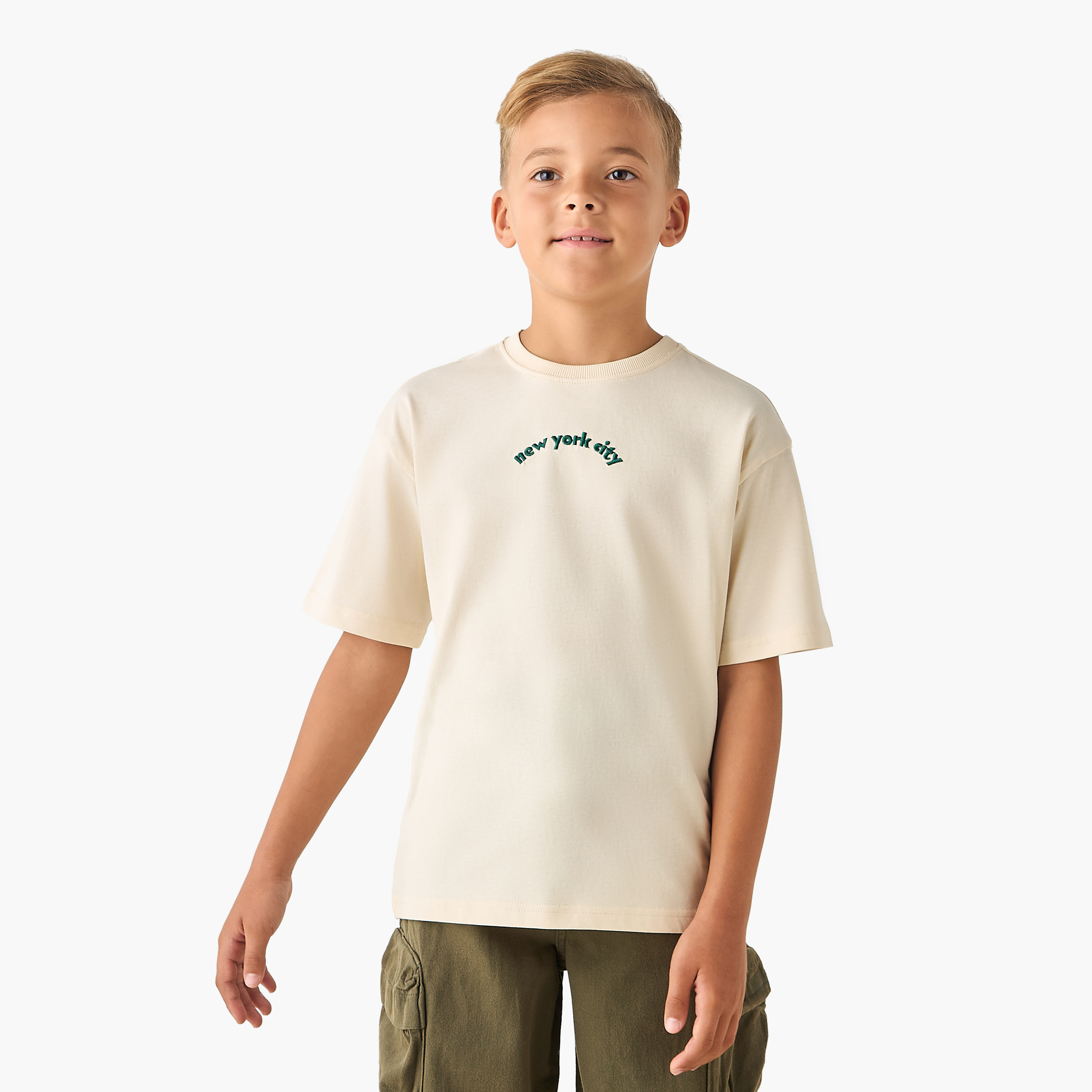 Juniors Crew Neck Short Sleeves T-shirt with Graphic Print-boys-clothing-tshirtsandpolos-image-3