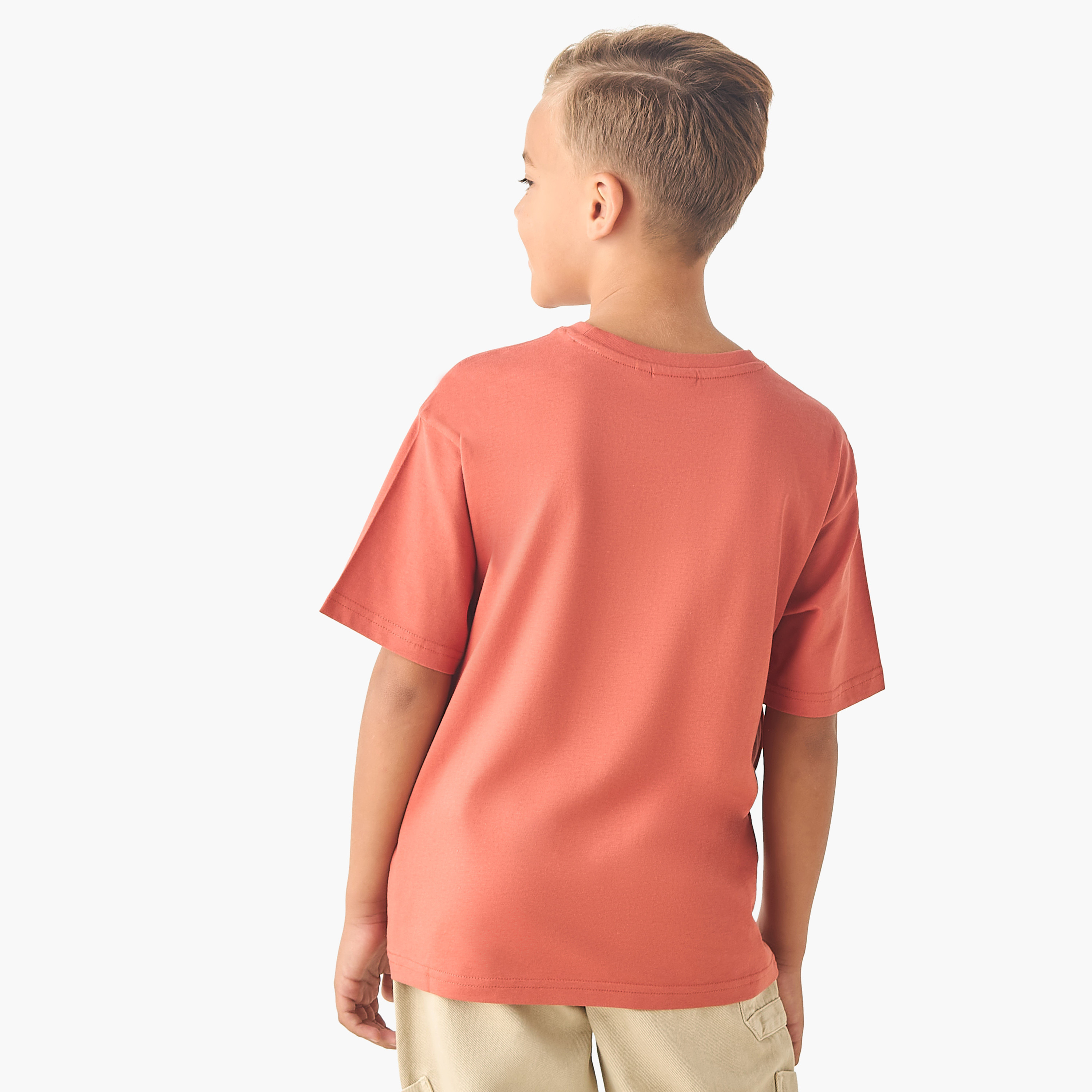 Juniors Crew Neck Short Sleeves T-shirt with Graphic Print-boys-clothing-tshirtsandpolos-image-3