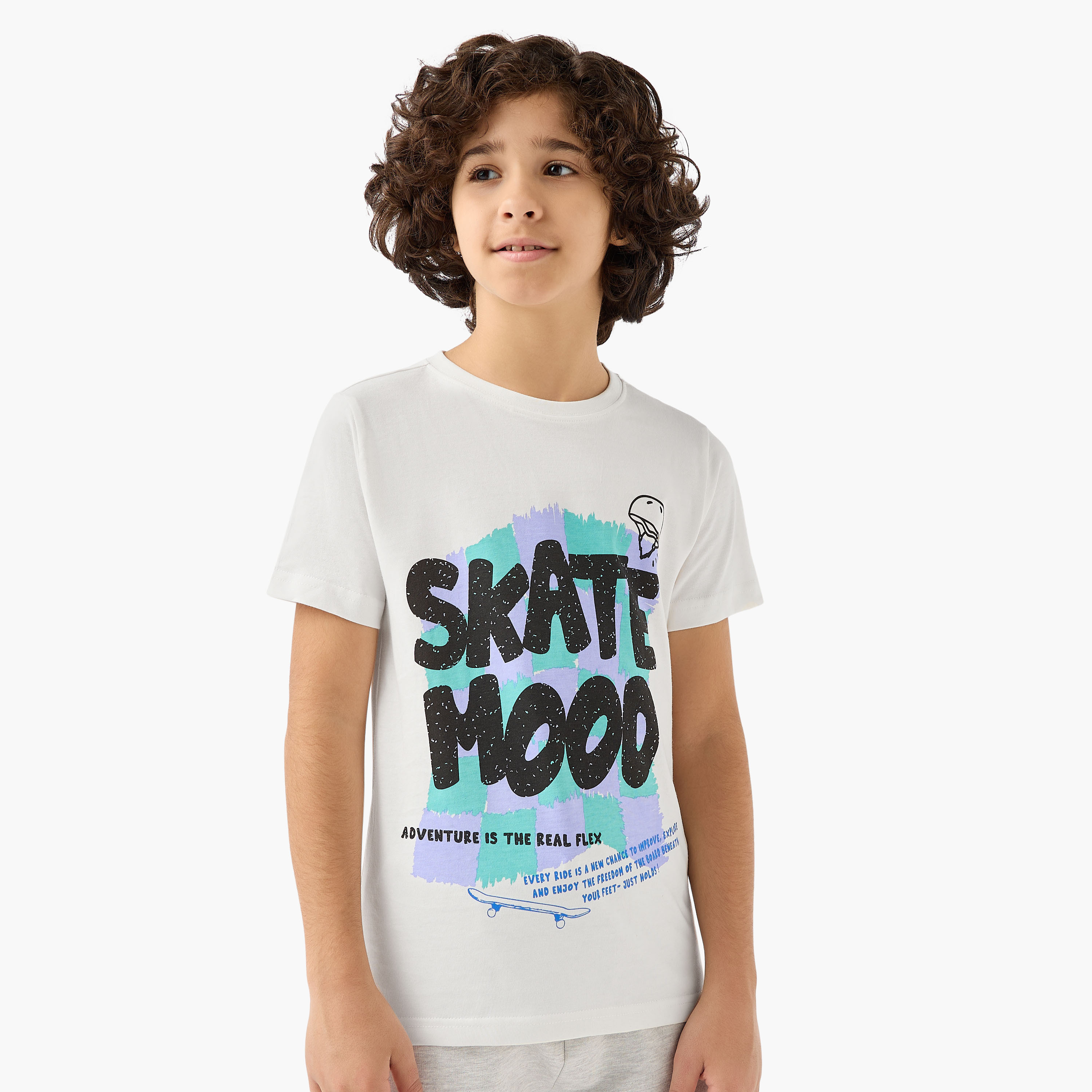 Juniors Crew Neck Short Sleeve T-shirt with Graphic Print-boys-clothing-tshirtsandpolos-image-1