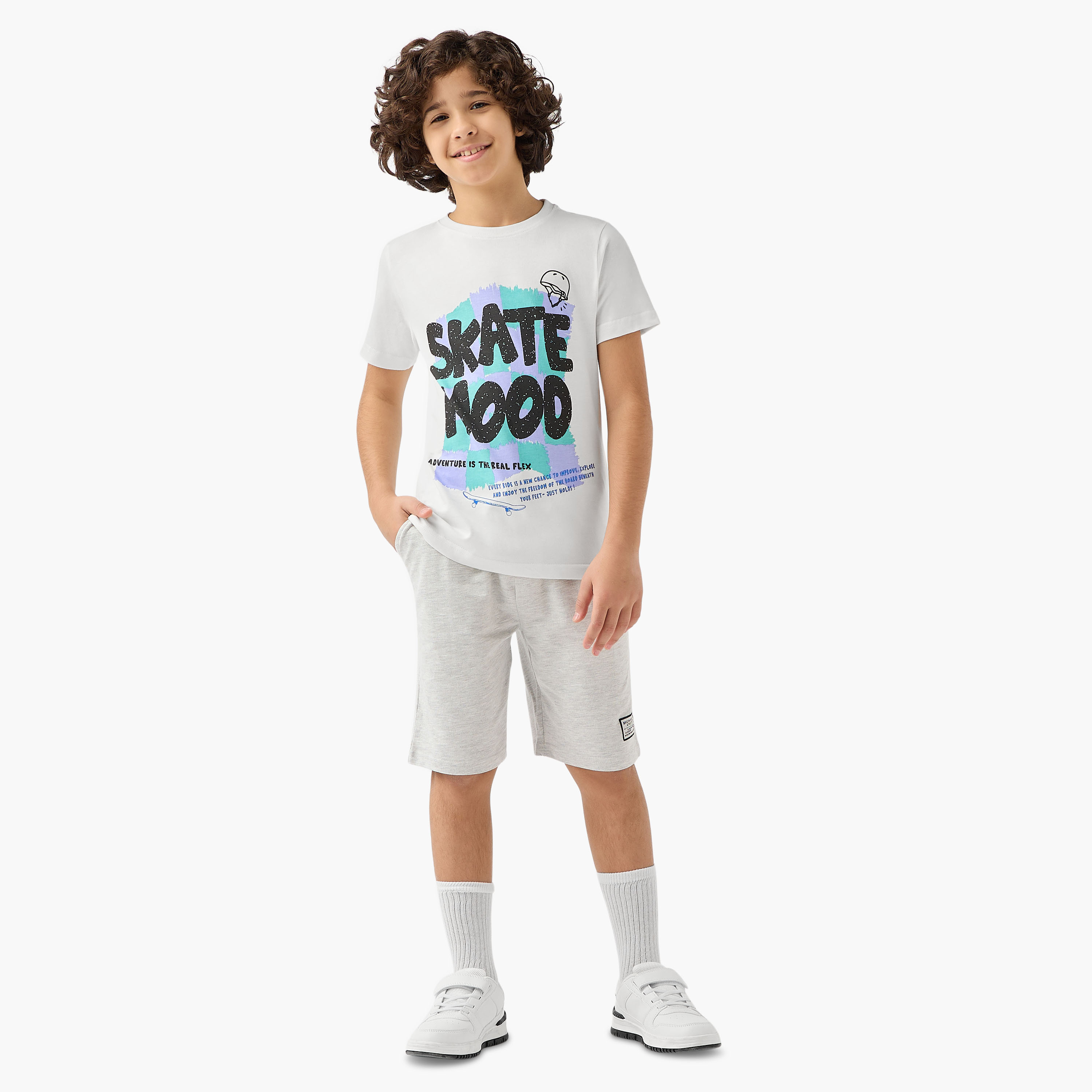 Juniors Crew Neck Short Sleeve T-shirt with Graphic Print-boys-clothing-tshirtsandpolos-image-2