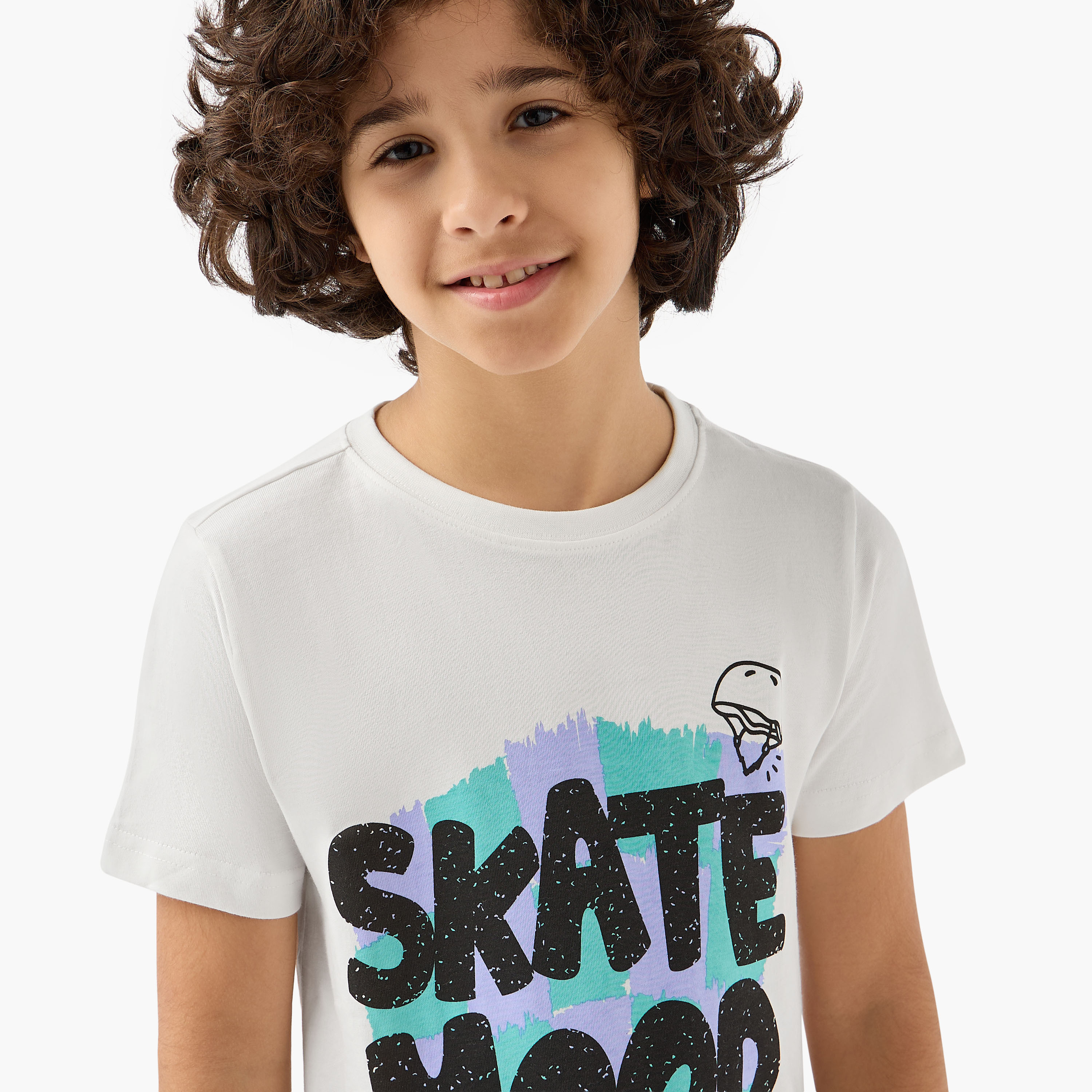 Juniors Crew Neck Short Sleeve T-shirt with Graphic Print-boys-clothing-tshirtsandpolos-image-4