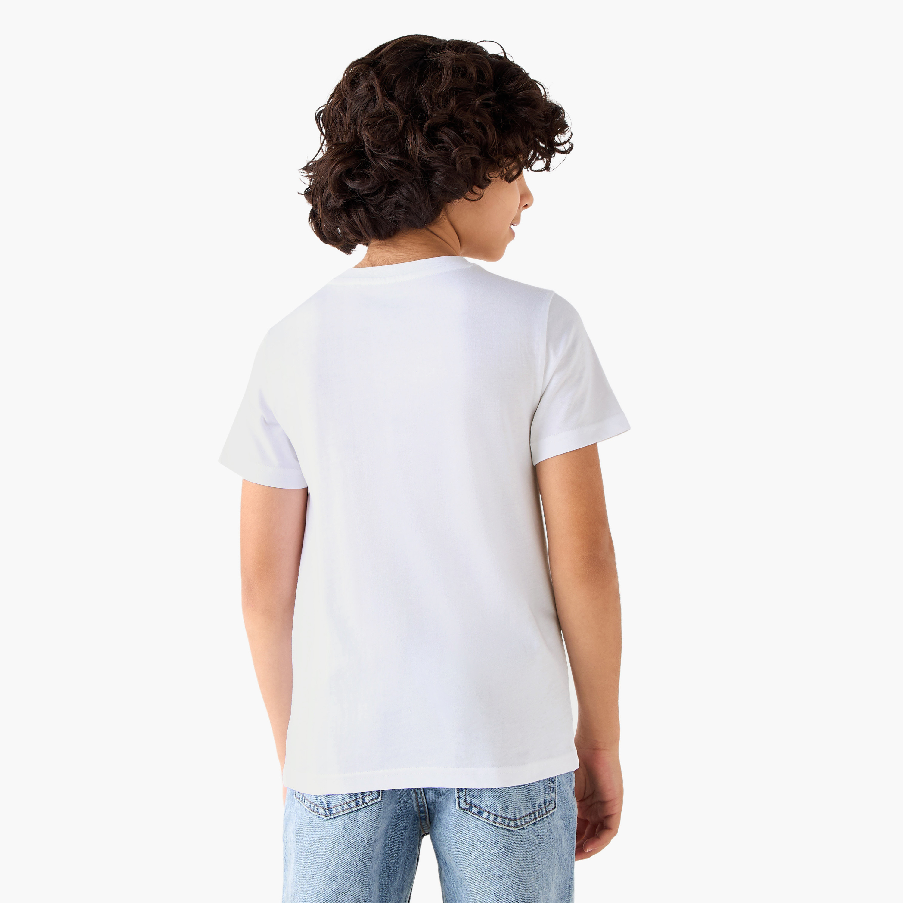 Juniors Crew Neck Short Sleeves T-shirt with Graphic Print-boys-clothing-tshirtsandpolos-image-3