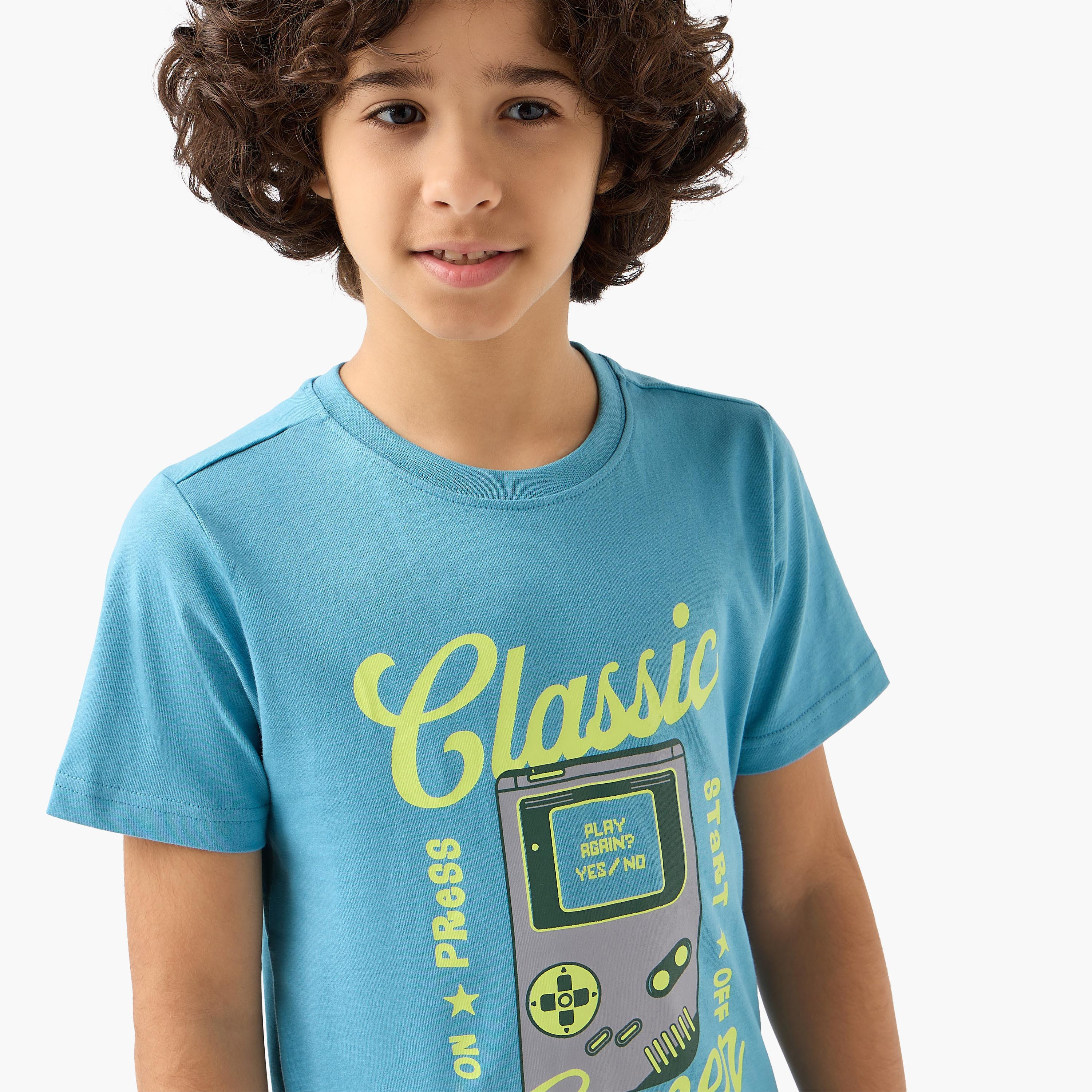 Juniors Crew Neck Short Sleeve T-shirt with Graphic Print-boys-clothing-tshirtsandpolos-image-4