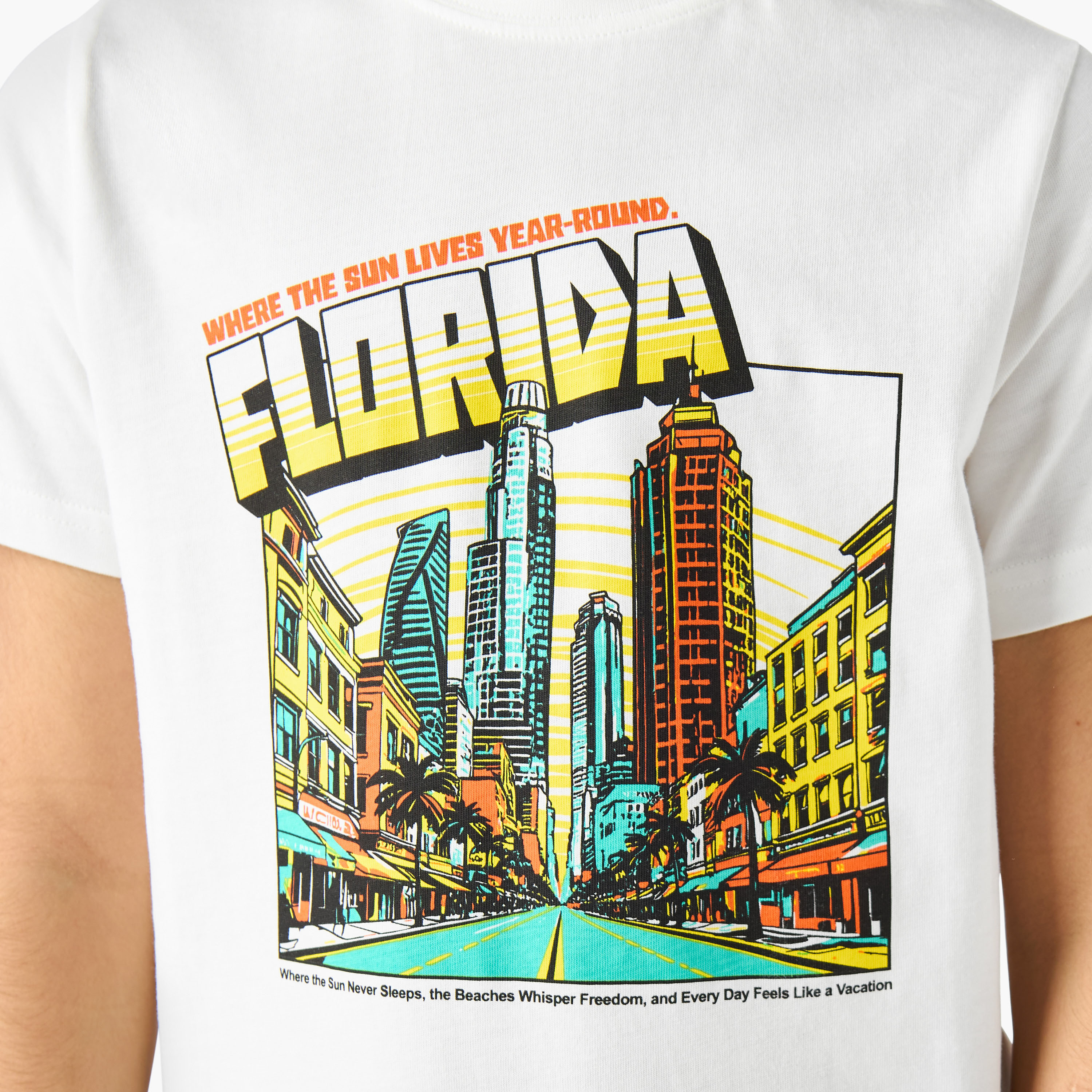 تيشيرت بياقة ضيقة وأكمام قصيرة وطبعات من جونيورز-boys-clothing-tshirtsandpolos-image-5