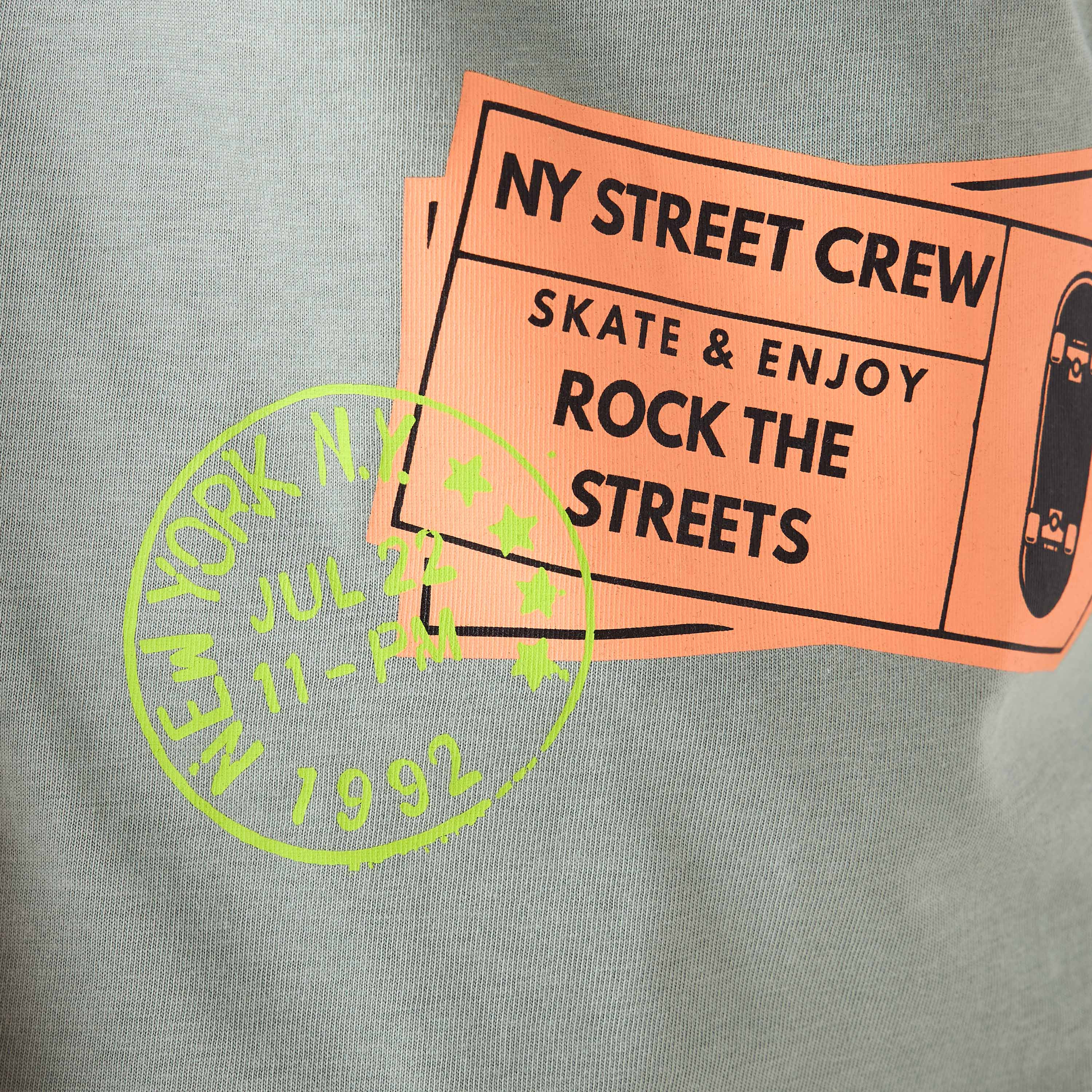 Juniors Crew Neck Short Sleeves T-shirt with Typographic Print-promo_babyshop_Buy2for30_KSA130526-image-5