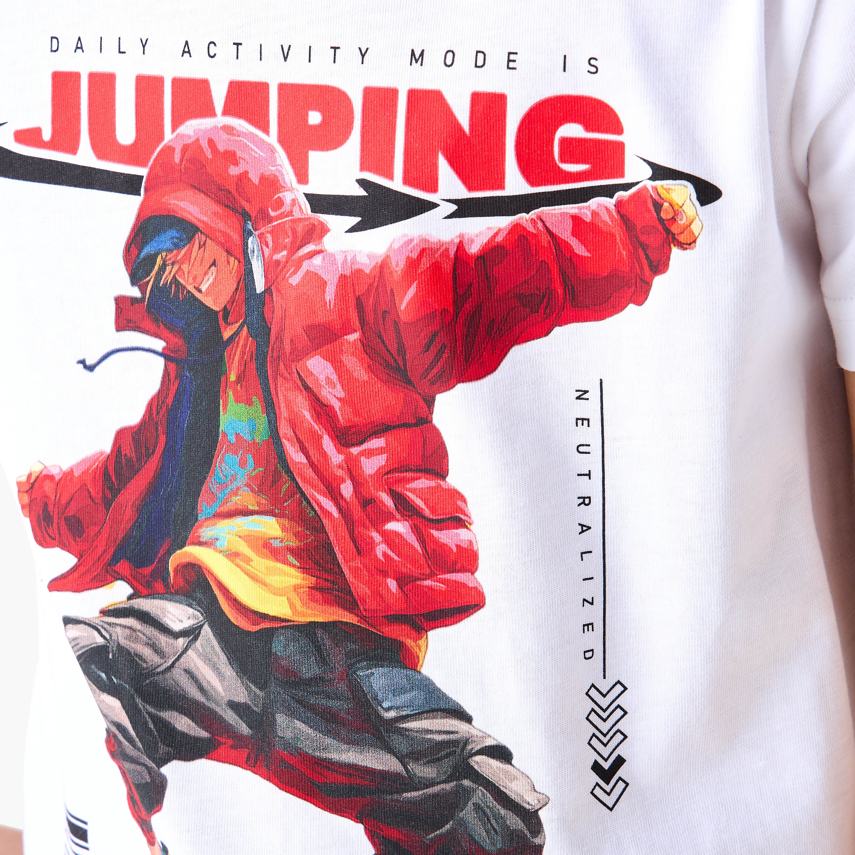 Juniors Crew Neck Short Sleeves T-shirt with Graphic Print-boys-clothing-tshirtsandpolos-image-5