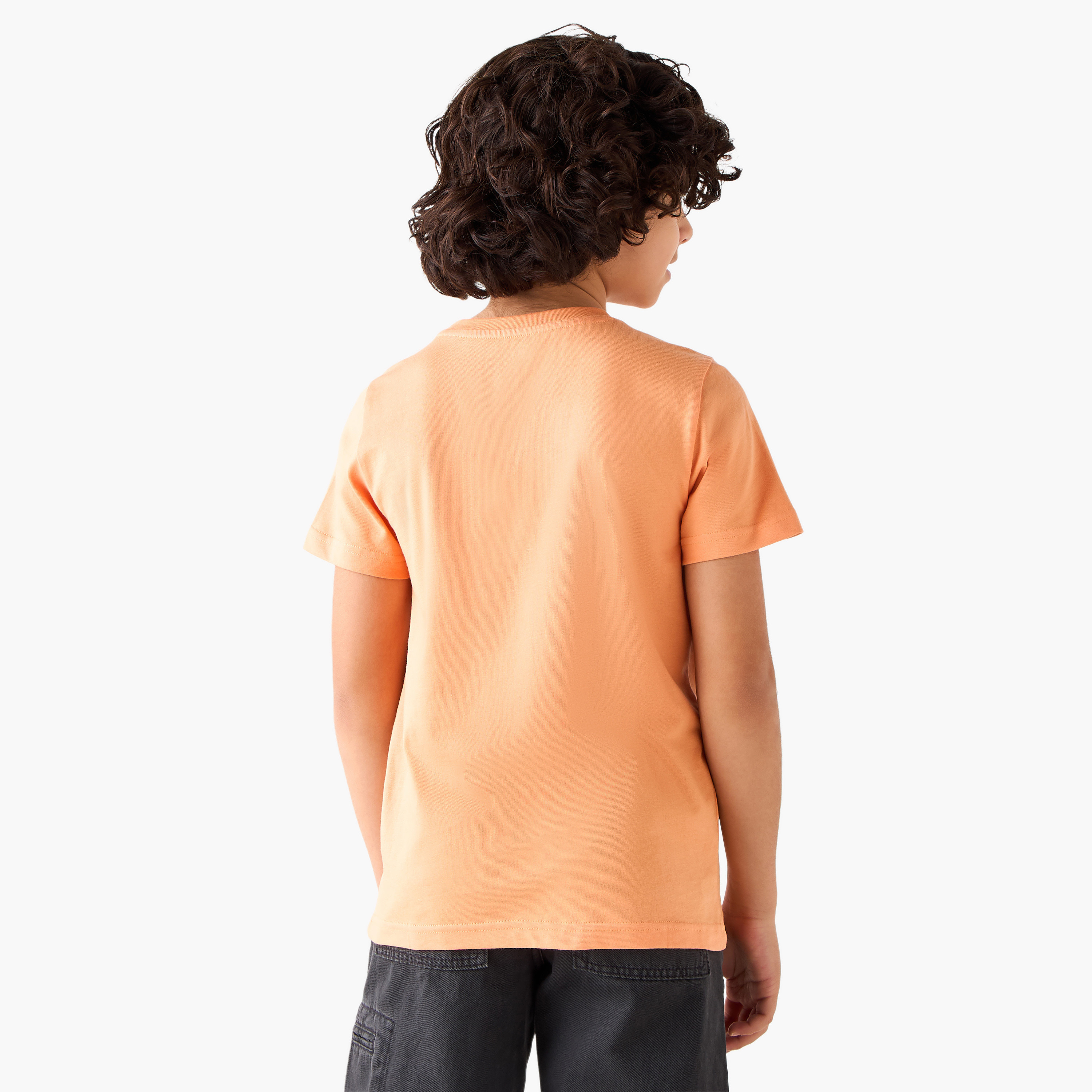 Juniors Crew Neck Short Sleeves T-shirt with Graphic Print-boys-clothing-tshirtsandpolos-image-3