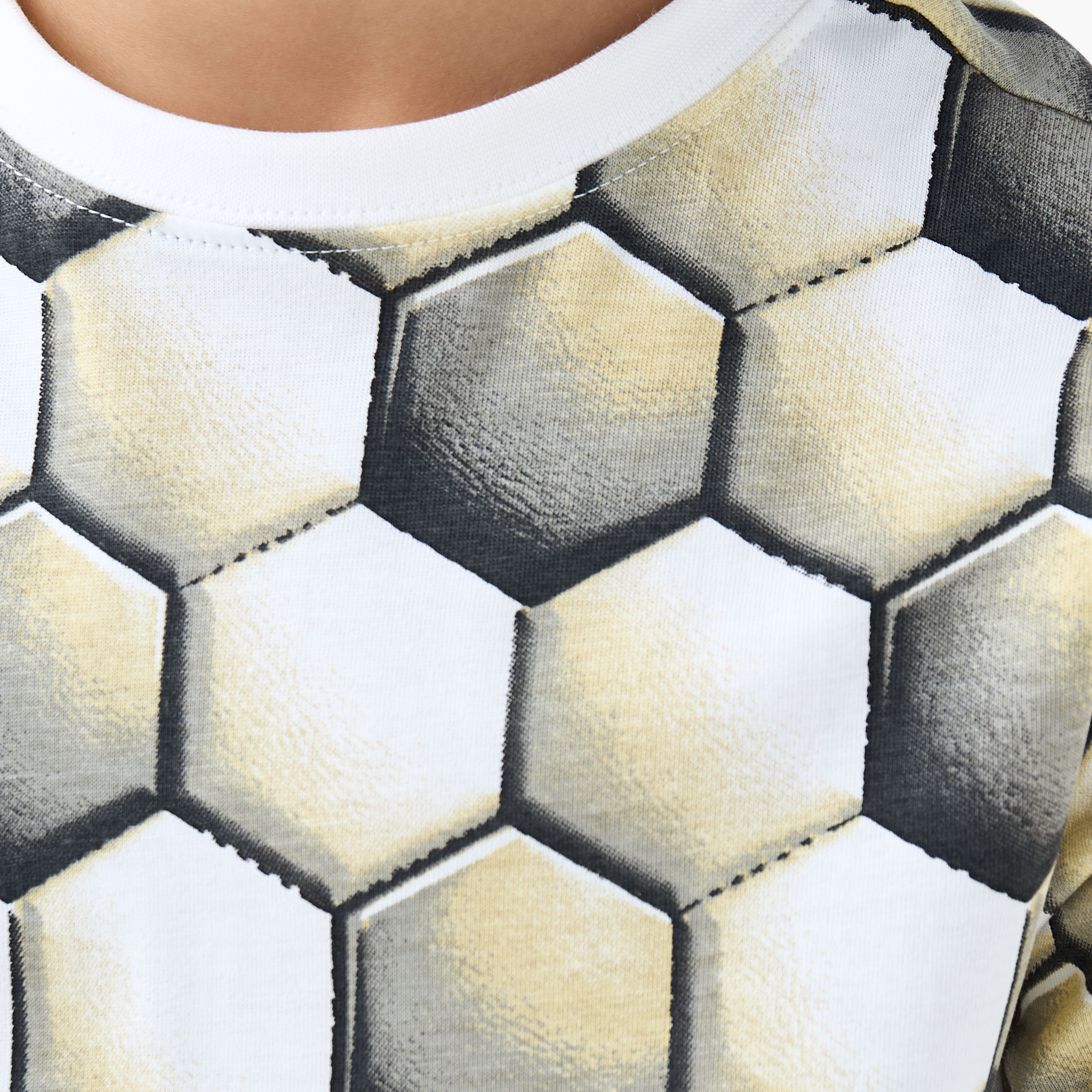 Juniors Crew Neck Short Sleeves T-shirt with Geometric Print-boys-clothing-tshirtsandpolos-image-5