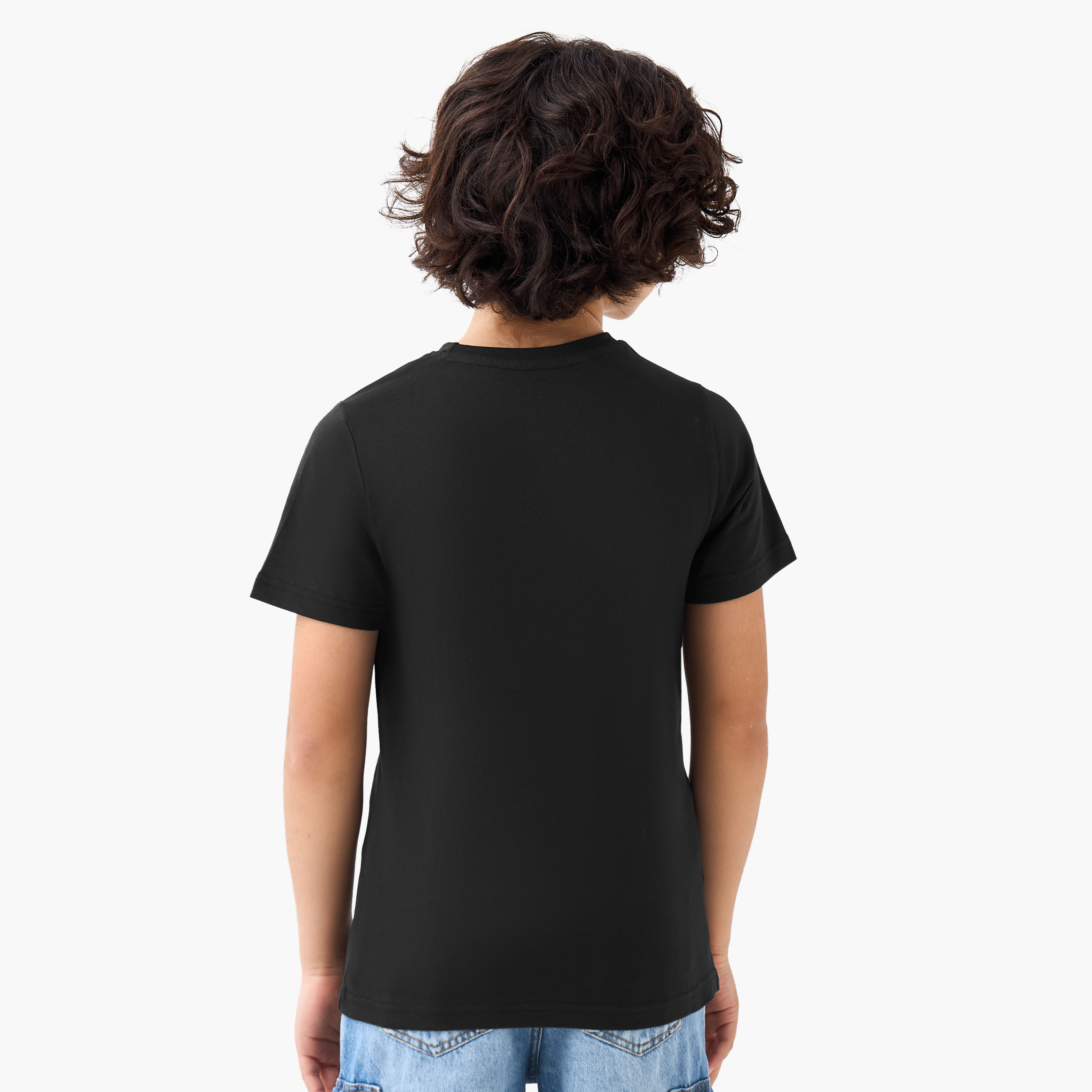 تيشيرت بطبعات ألعاب وياقة ضيقة وأكمام قصيرة من جونيورز-boys-clothing-tshirtsandpolos-image-3