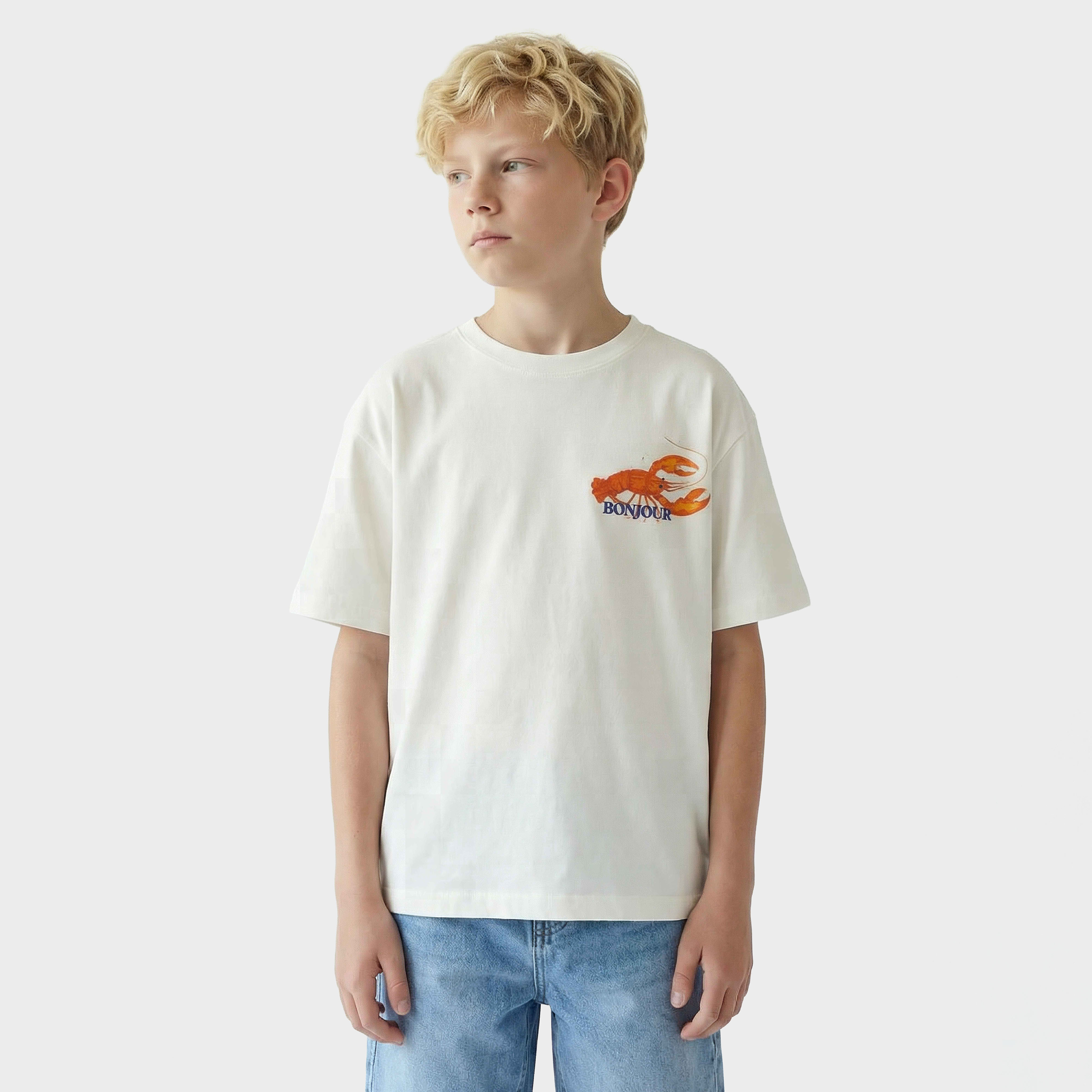 Juniors Crew Neck Short Sleeves T-shirt with Graphic Print-boys-clothing-tshirtsandpolos-image-2