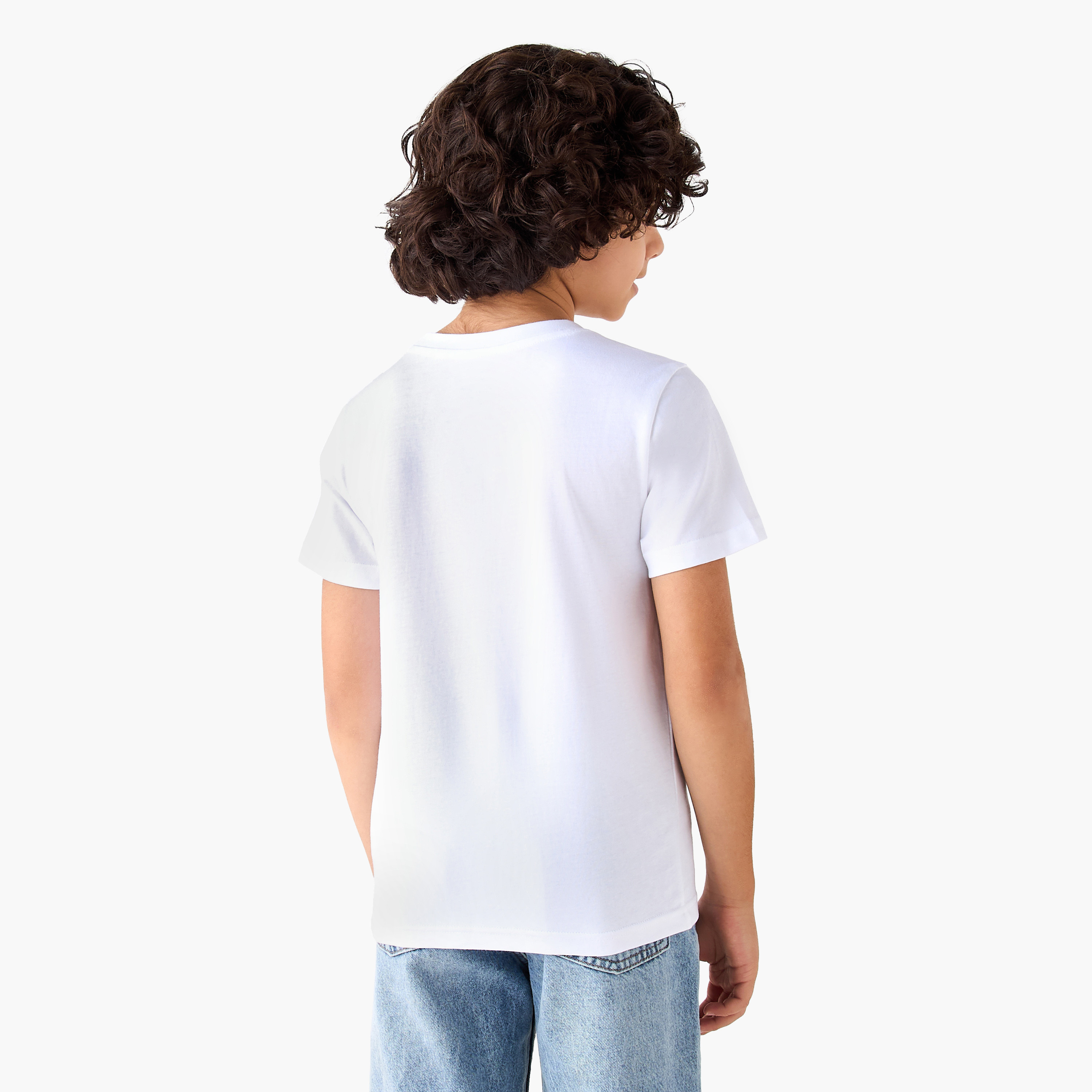 Juniors Crew Neck Short Sleeves T-shirt with Skater Print-boys-clothing-tshirtsandpolos-image-3