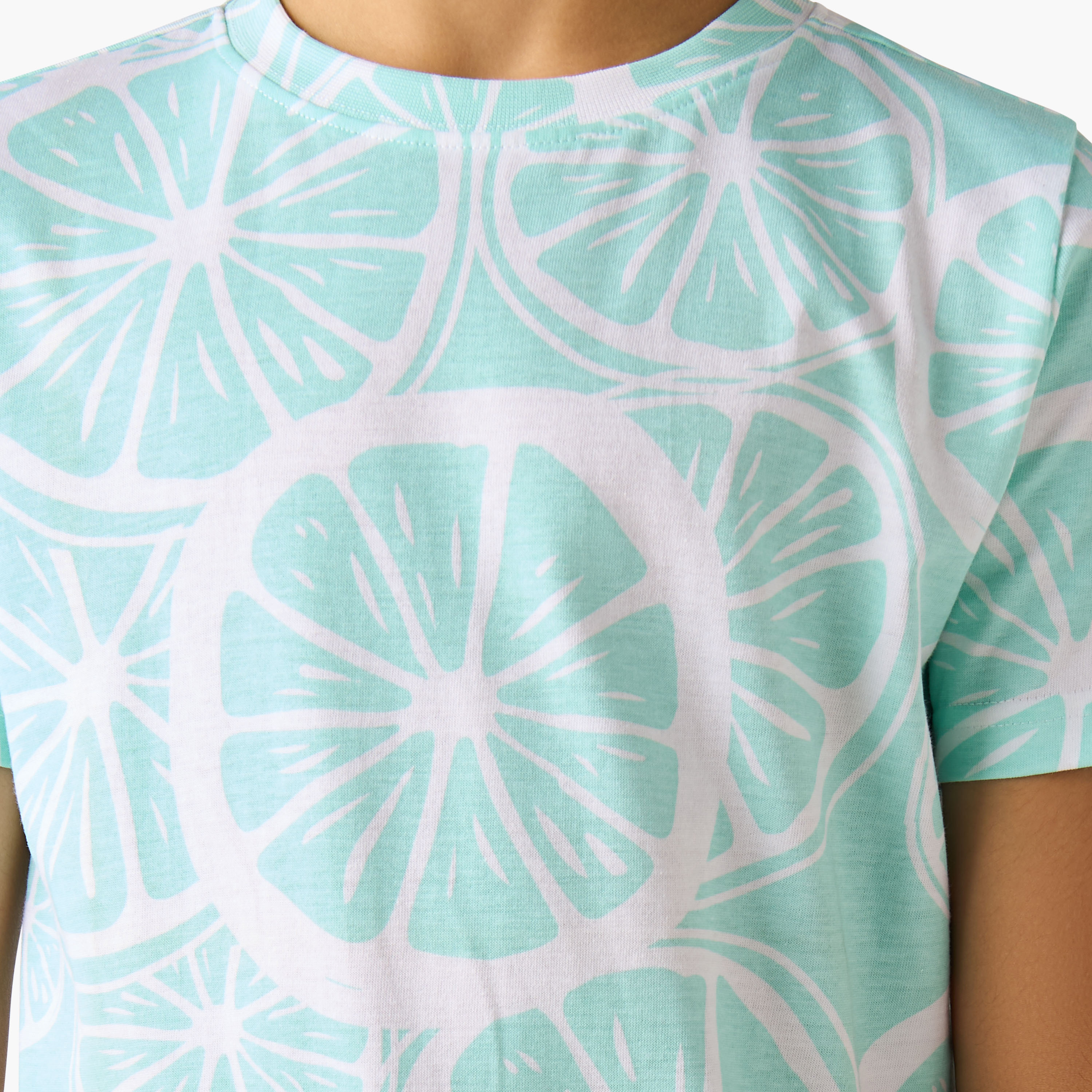 Juniors Crew Neck Short Sleeve T-shirt with Print-promo_babyshop_Buy2for30_KSA130526-image-5