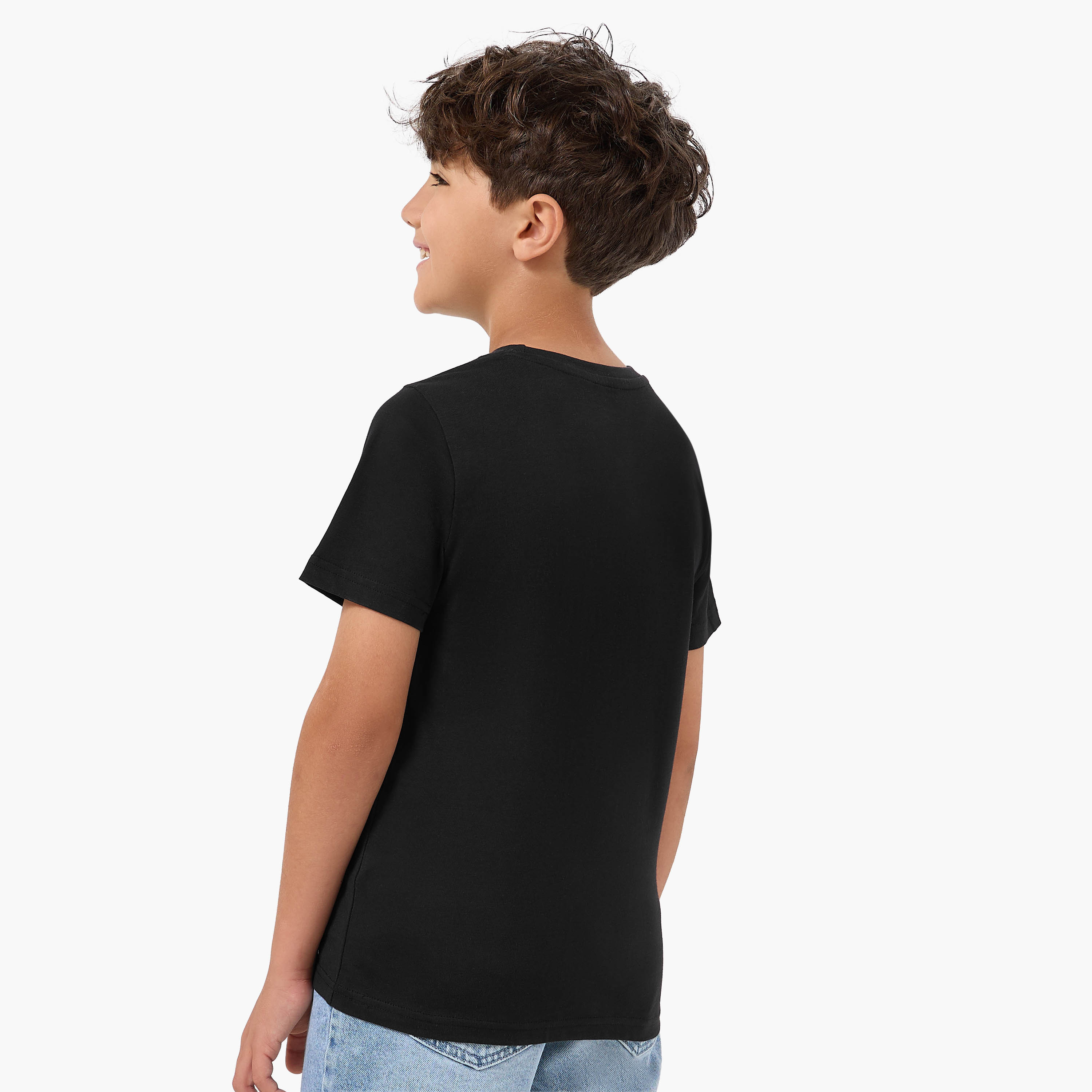 Juniors Crew Neck Short Sleeves T-shirt with Pixel Games Print-promo_babyshop_Buy2for30_KSA130526-image-3