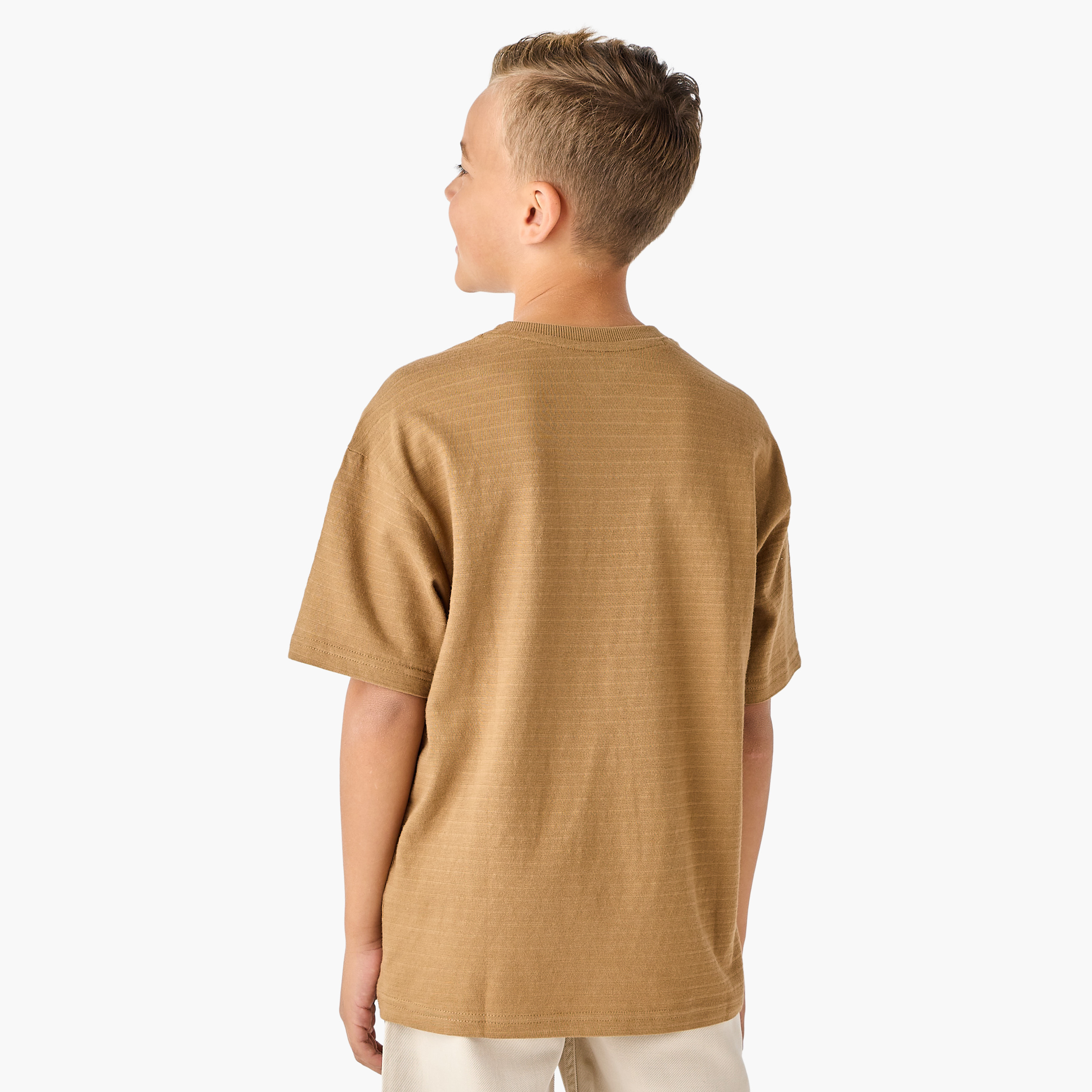 Juniors Crew Neck Short Sleeves T-shirt with Patch Applique-boys-clothing-tshirtsandpolos-image-3