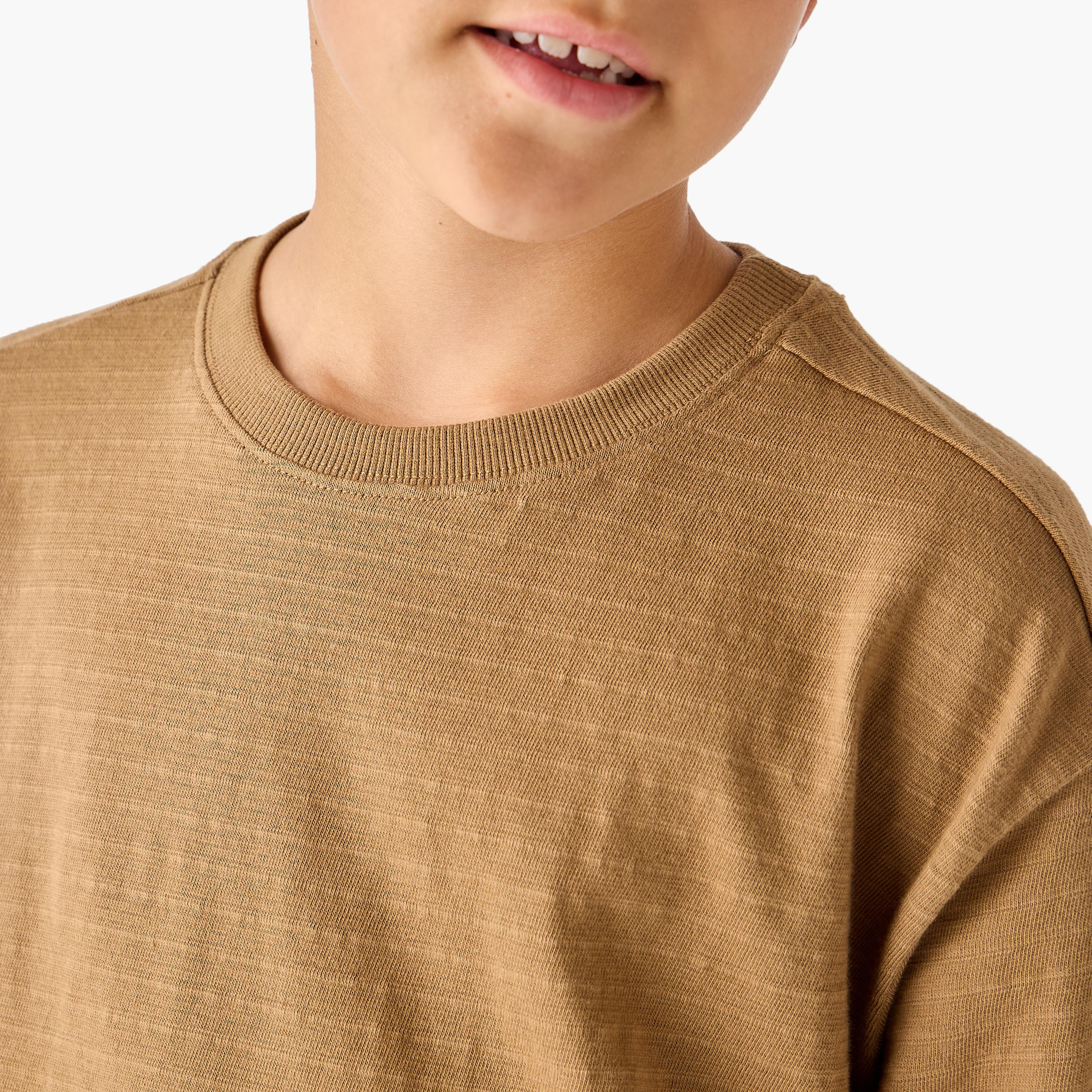 Juniors Crew Neck Short Sleeves T-shirt with Patch Applique-boys-clothing-tshirtsandpolos-image-4