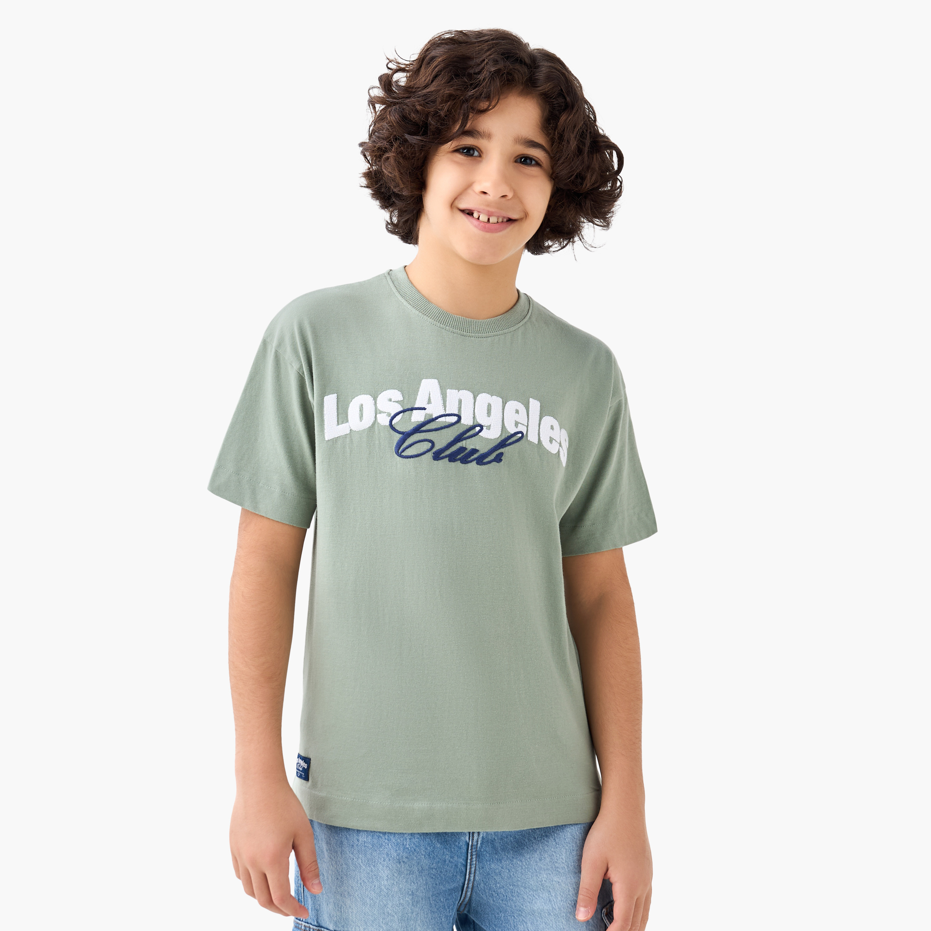 Juniors Crew Neck Short Sleeves T-shirt with Print-boys-clothing-tshirtsandpolos-image-1