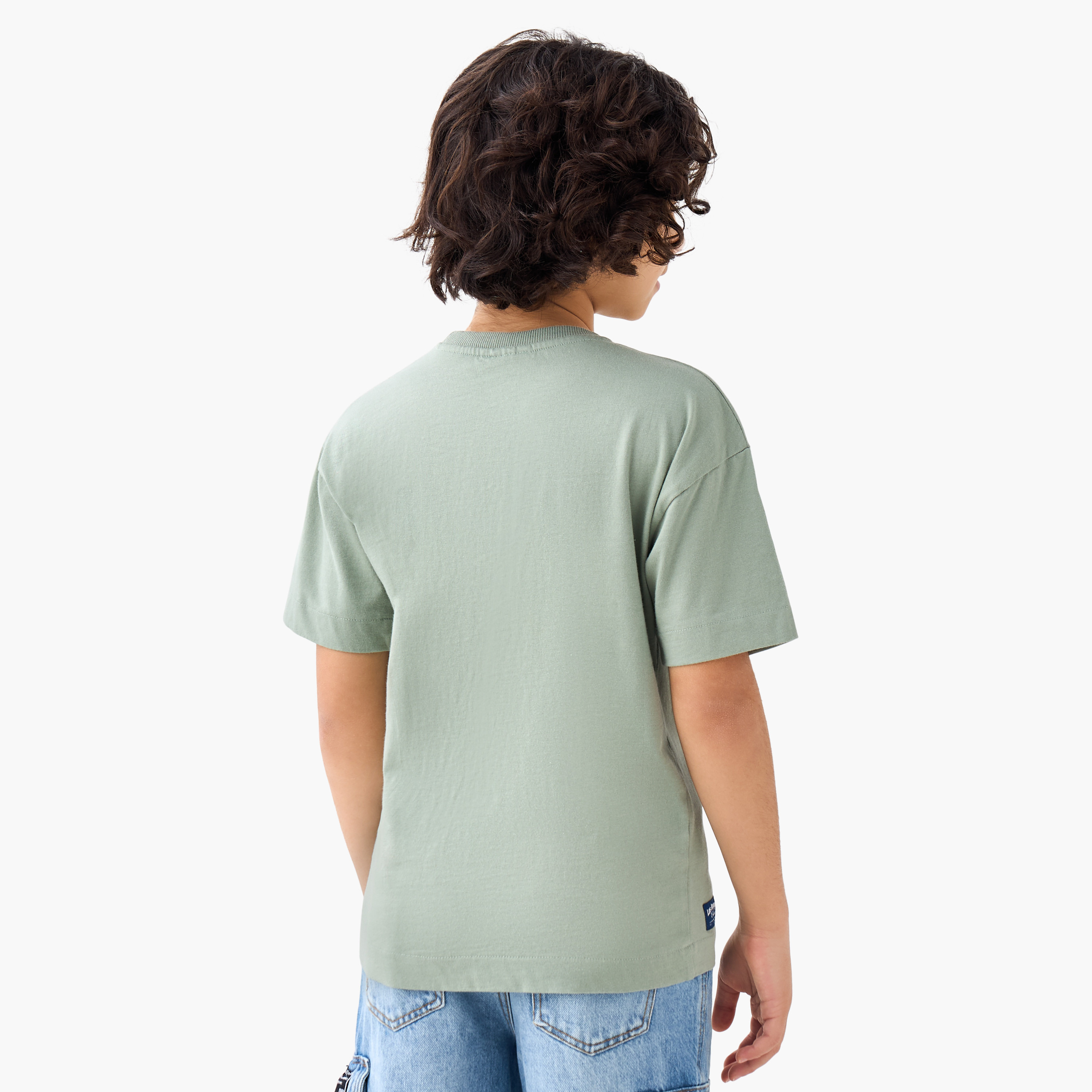 Juniors Crew Neck Short Sleeves T-shirt with Print-boys-clothing-tshirtsandpolos-image-3