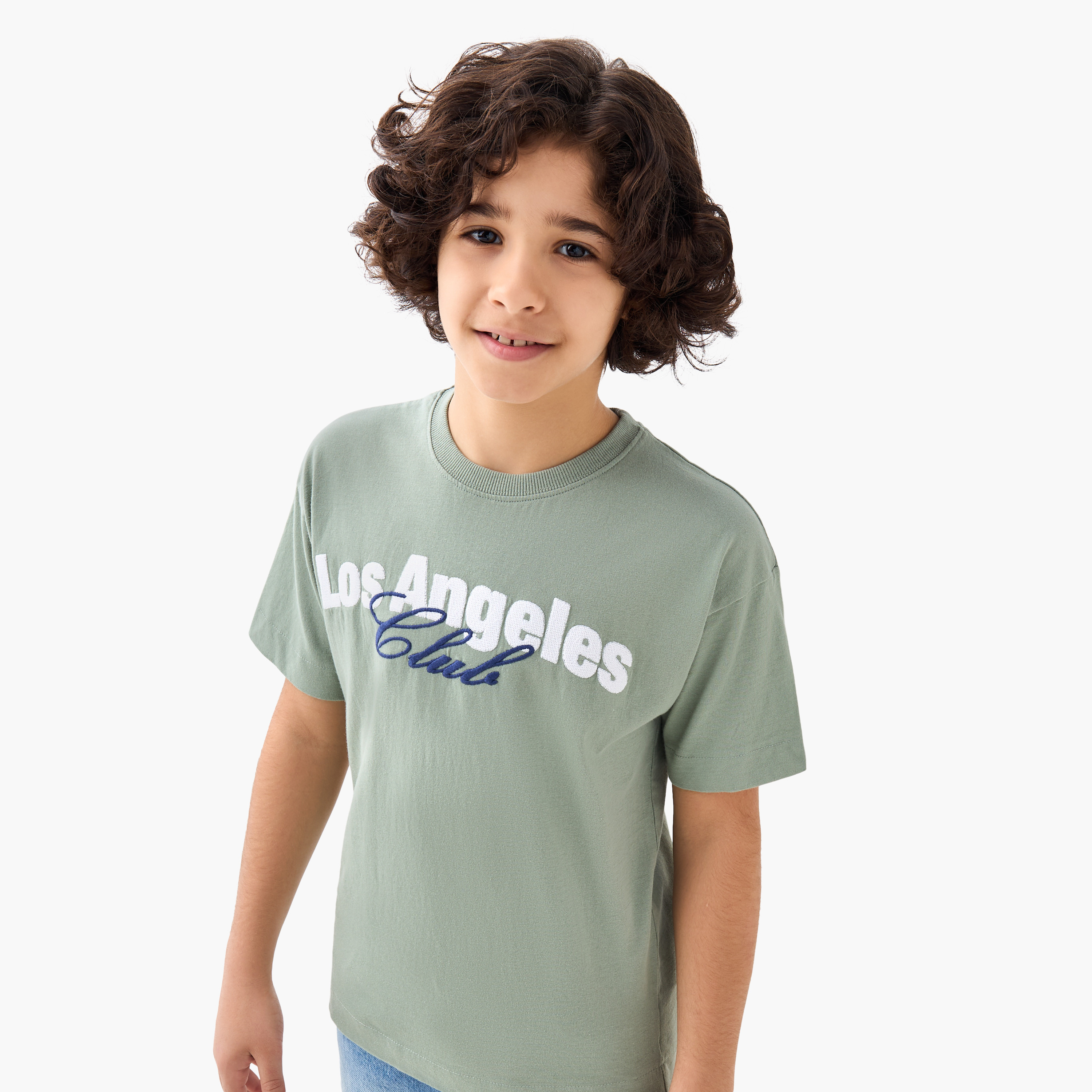 Juniors Crew Neck Short Sleeves T-shirt with Print-boys-clothing-tshirtsandpolos-image-4