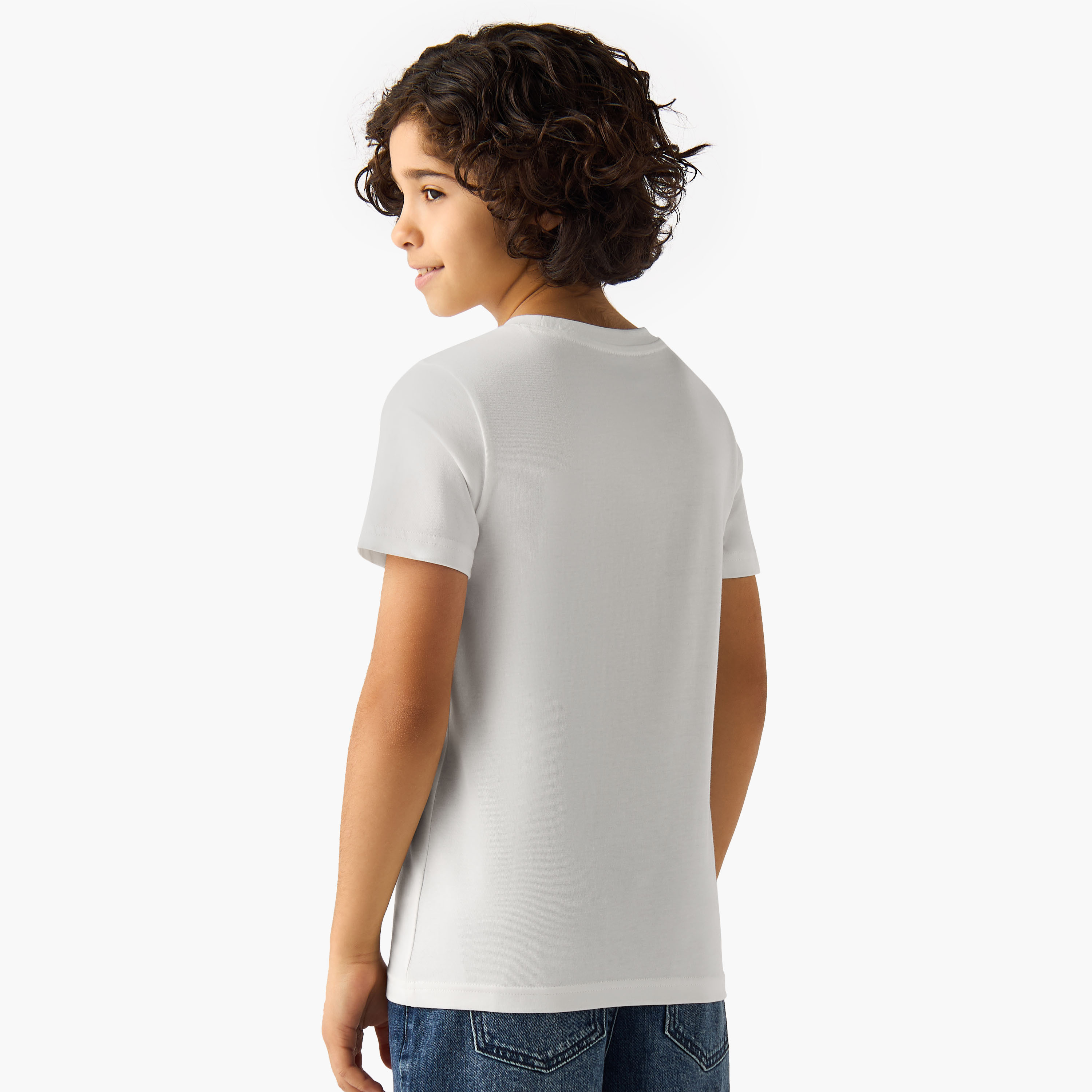 Juniors Crew Neck Short Sleeves T-shirt with Graphic Print-promo_babyshop_Buy2for30_KSA130526-image-3