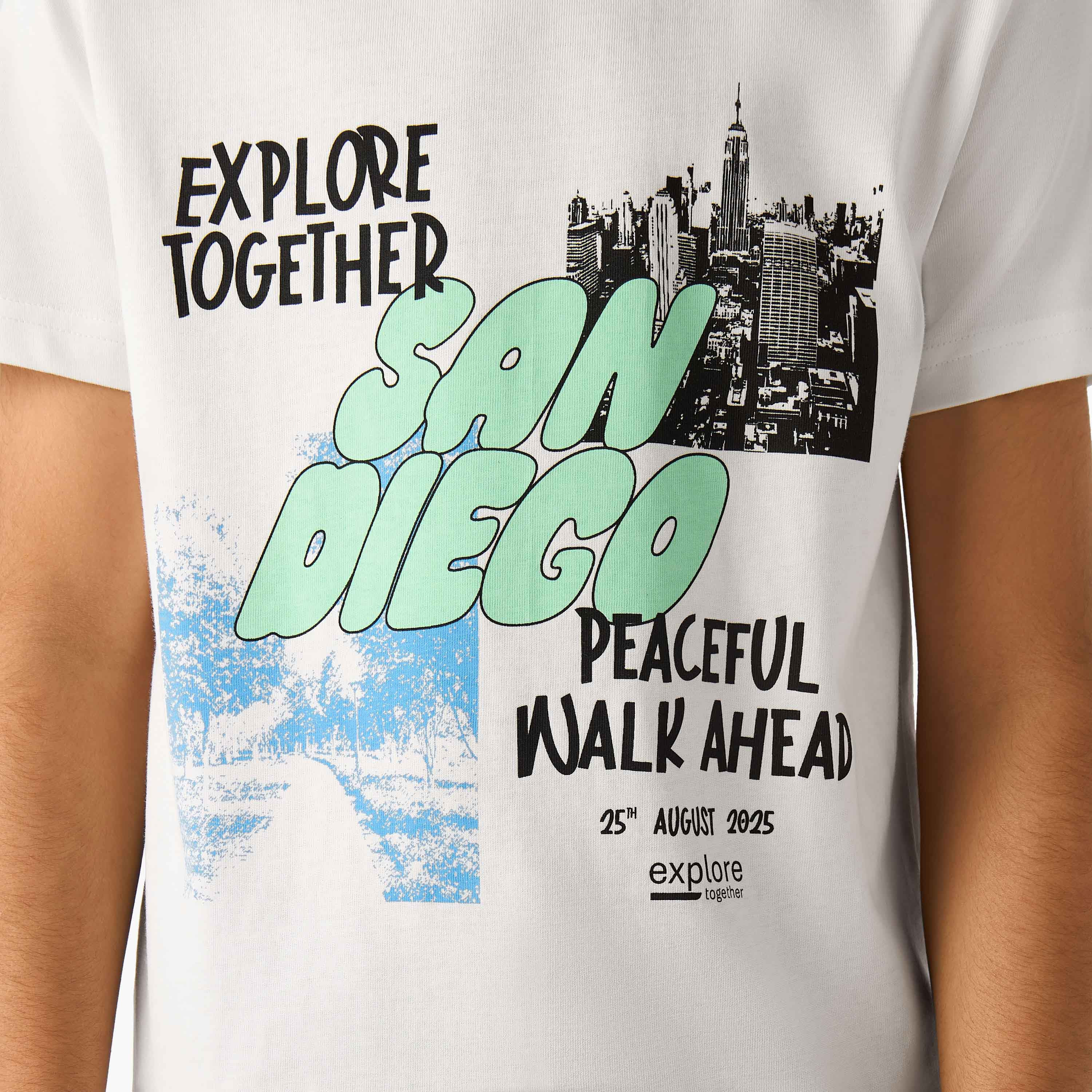 Juniors Crew Neck Short Sleeves T-shirt with Graphic Print-promo_babyshop_Buy2for30_KSA130526-image-5