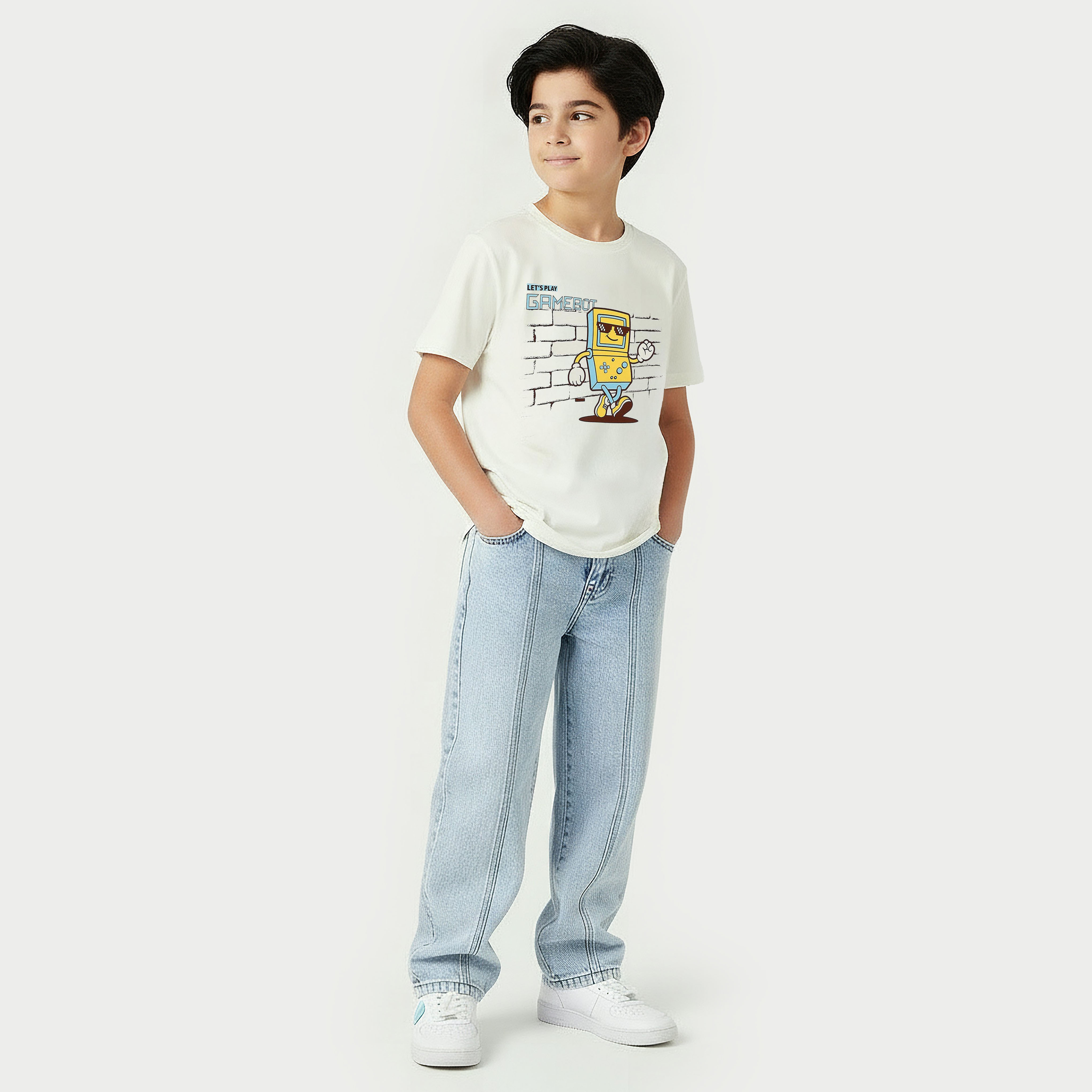 Juniors Crew Neck Short Sleeves T-shirt with Graphic Print-promo_babyshop_Buy2for30_KSA130526-image-2