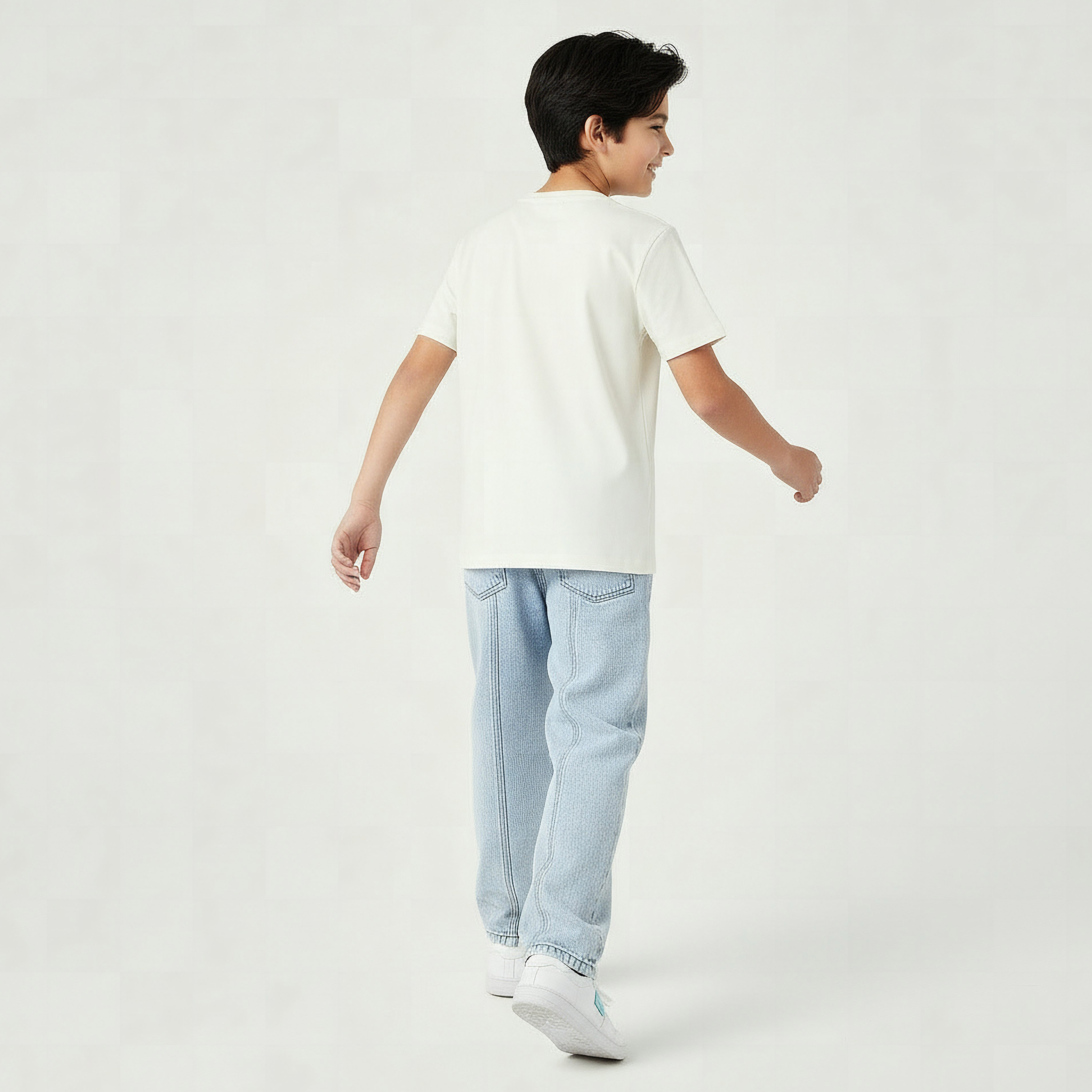 Juniors Crew Neck Short Sleeves T-shirt with Graphic Print-promo_babyshop_Buy2for30_KSA130526-image-3