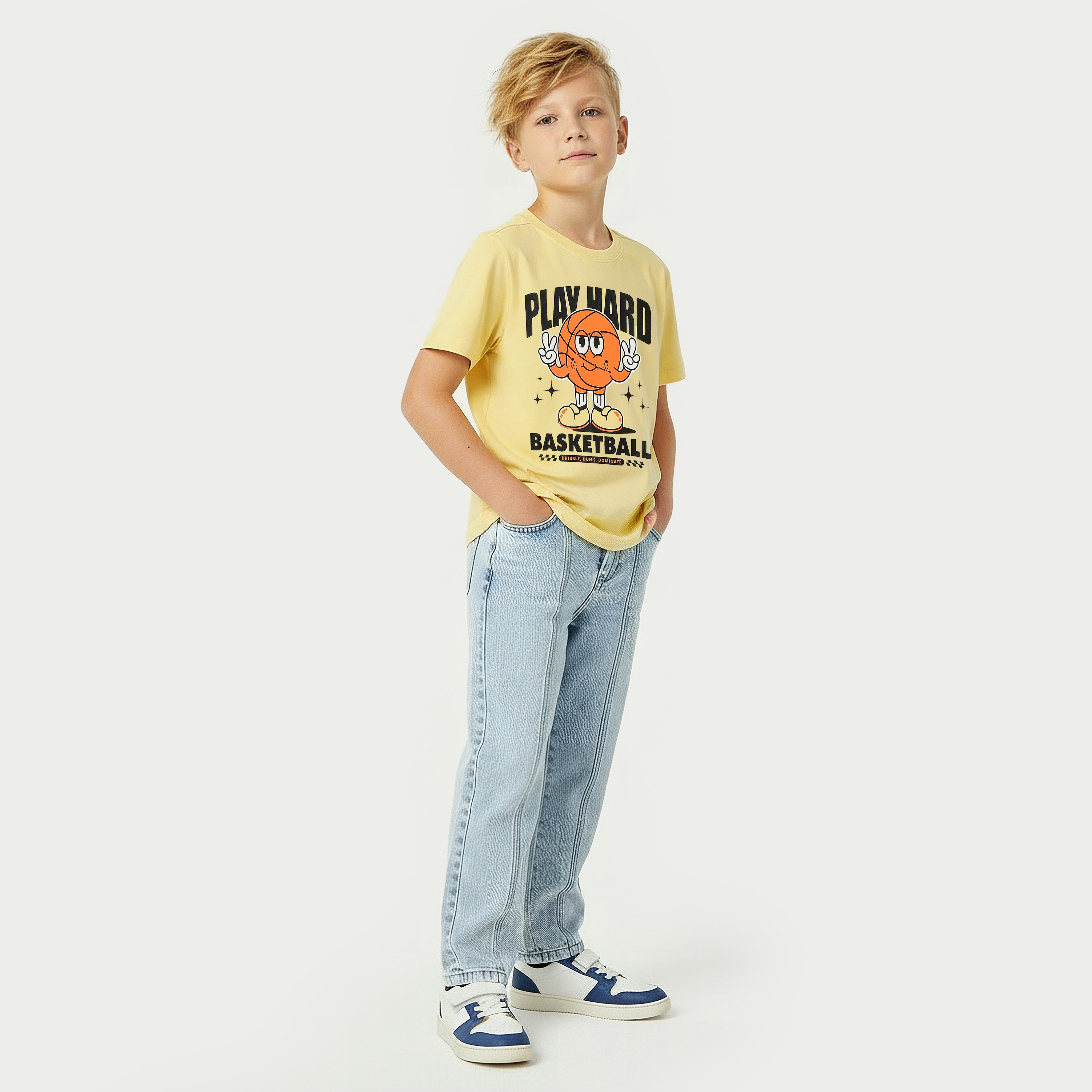 Juniors Crew Neck Short Sleeves T-shirt with Graphic Print-boys-clothing-tshirtsandpolos-image-5