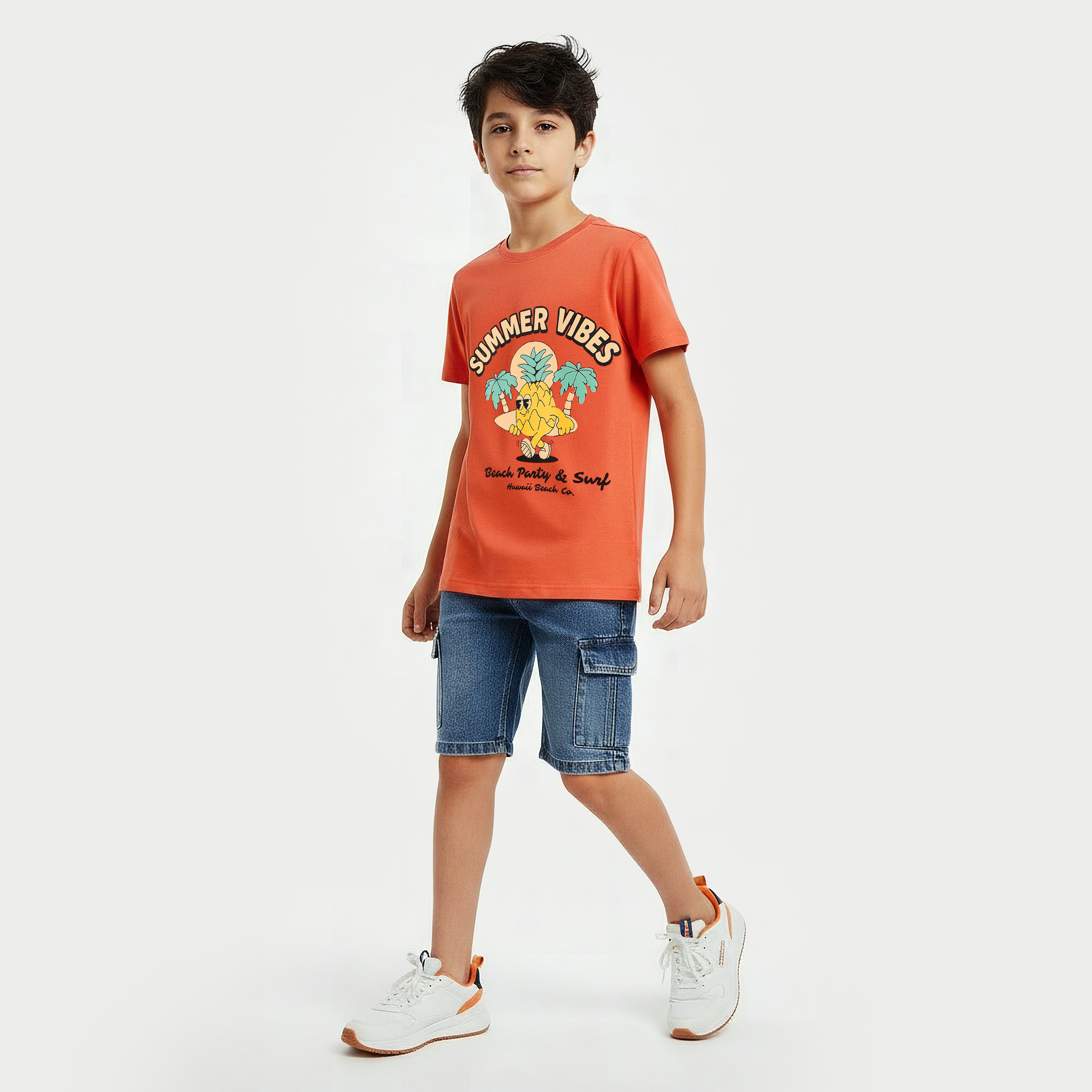 Juniors Crew Neck Short Sleeve T-shirt with Print-boys-clothing-tshirtsandpolos-image-2