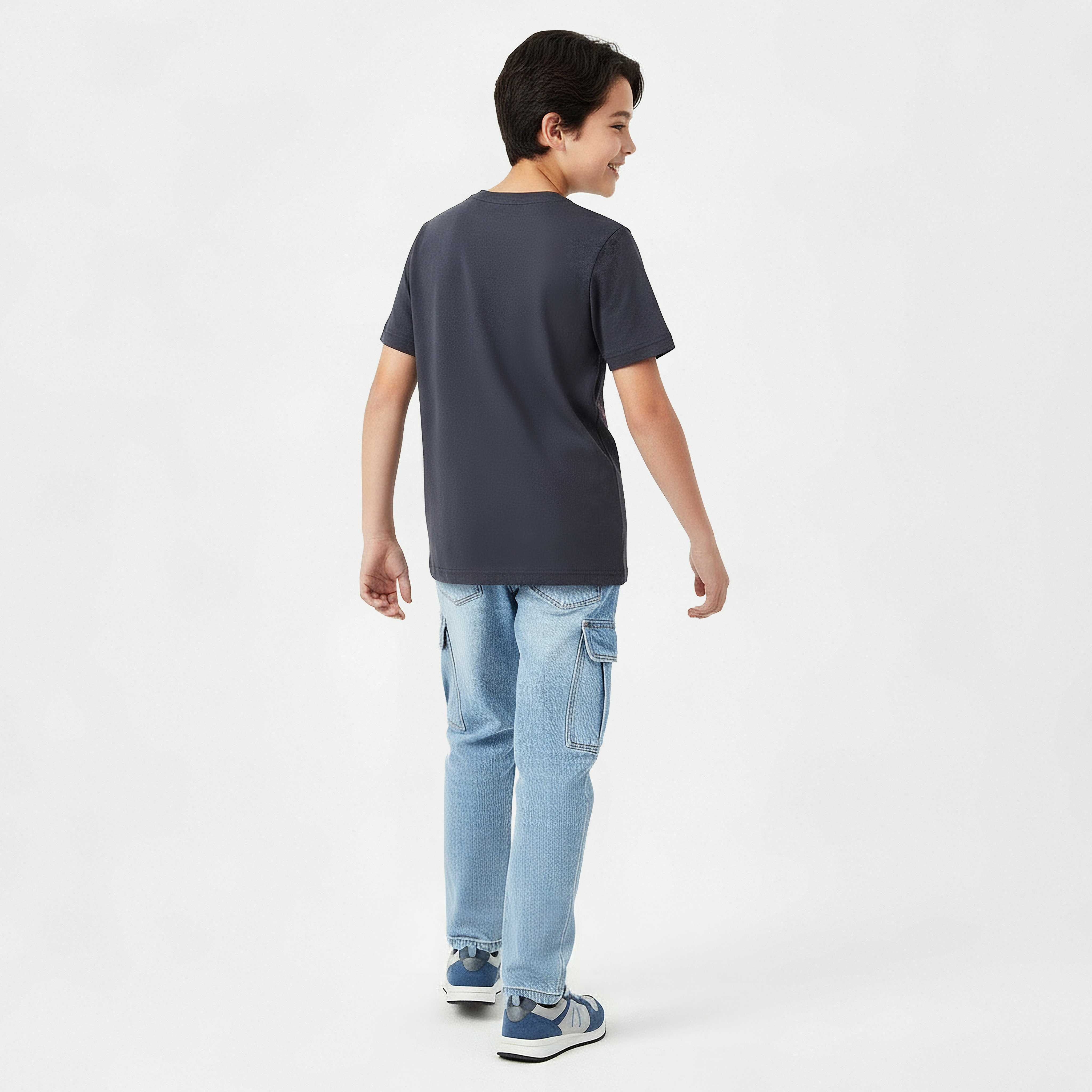 Juniors Crew Neck Short Sleeves T-shirt with Graphic Print-promo_babyshop_Buy2for30_KSA130526-image-3
