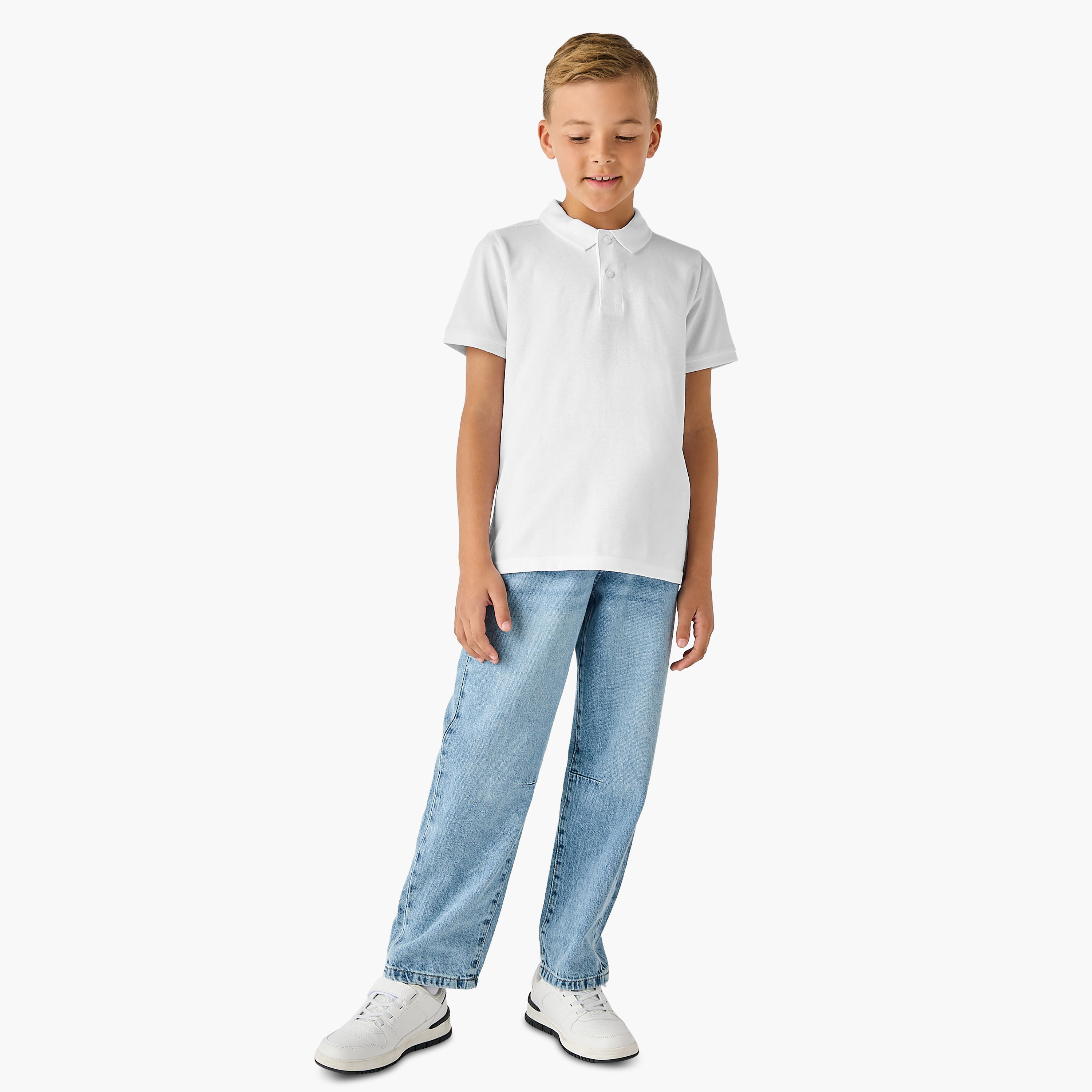 Juniors Collared Short Sleeves Polo T-shirt-boys-clothing-tshirtsandpolos-image-2