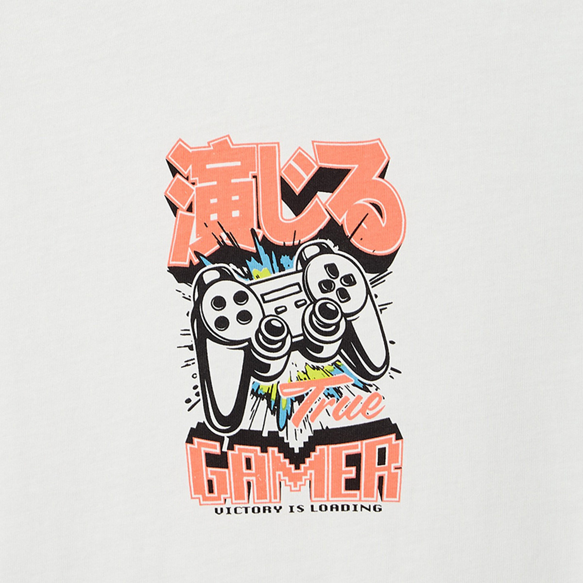 Juniors Crew Neck Short Sleeves T-shirt with Gamer Print-boys-clothing-tshirtsandpolos-image-4