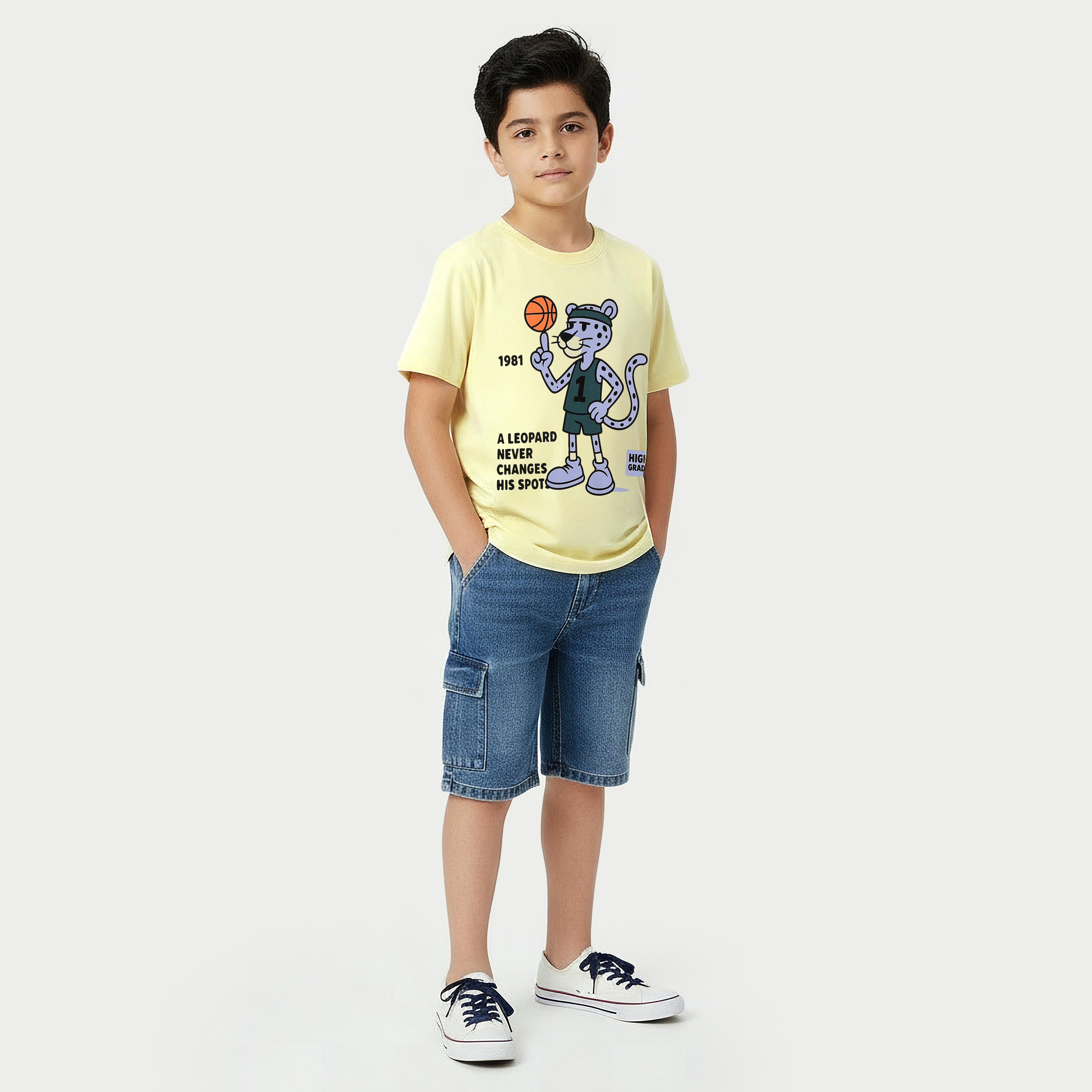 Juniors Crew Neck Short Sleeves T-shirt with Print-promo_babyshop_Buy2for30_KSA130526-image-2