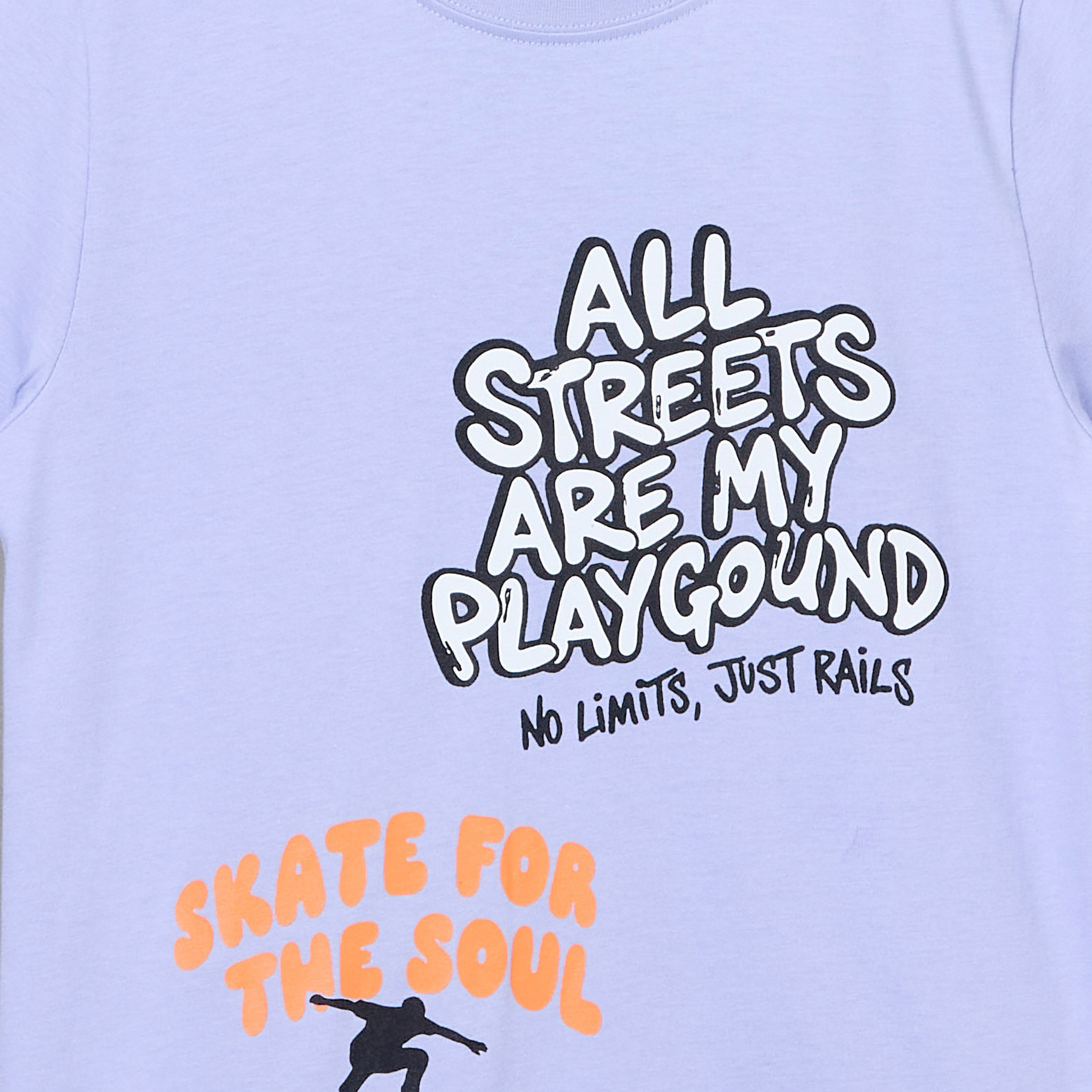 Juniors Crew Neck Short Sleeve T-shirt with Slogan Print-promo_babyshop_Buy2for30_KSA130526-image-4