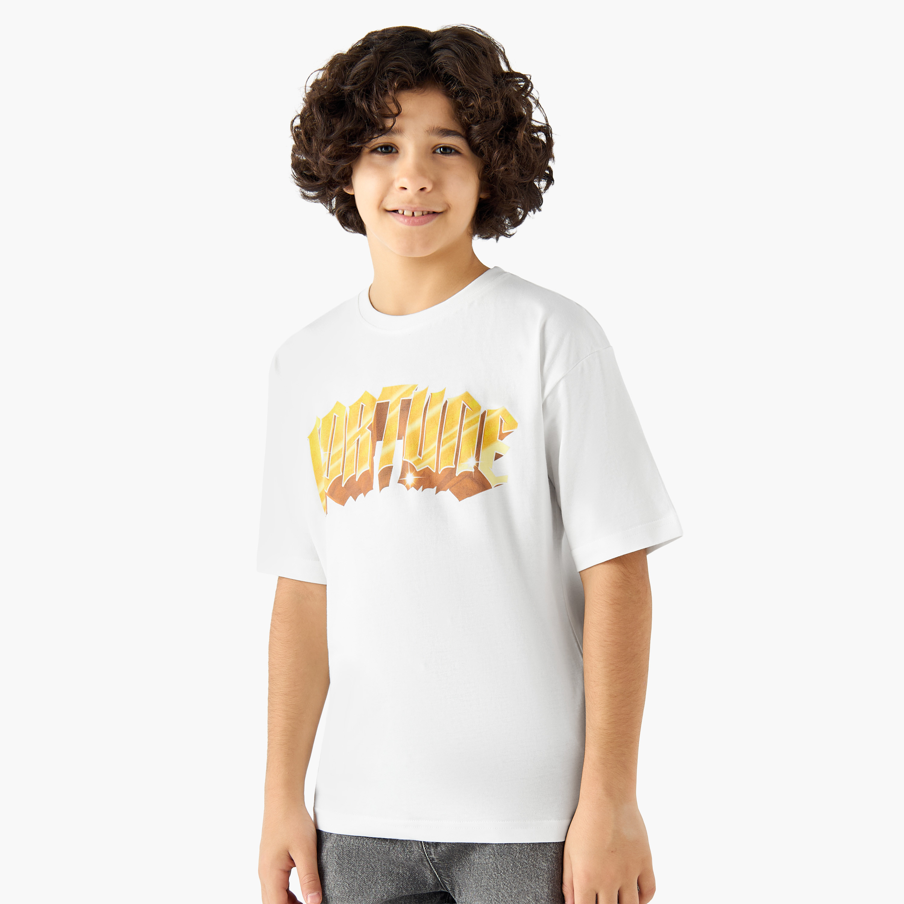 Juniors Crew Neck Short Sleeve T-shirt with Print-boys-clothing-tshirtsandpolos-image-1