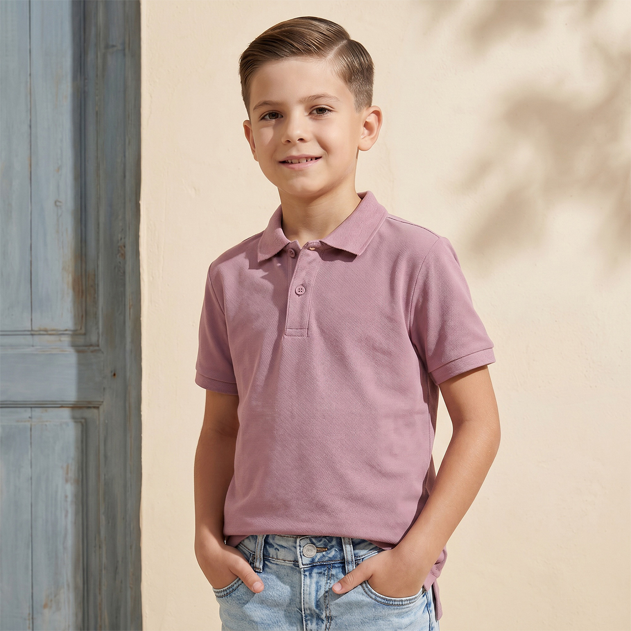 Juniors Collared Short Sleeves Polo T-shirt-boys-clothing-tshirtsandpolos-image-1