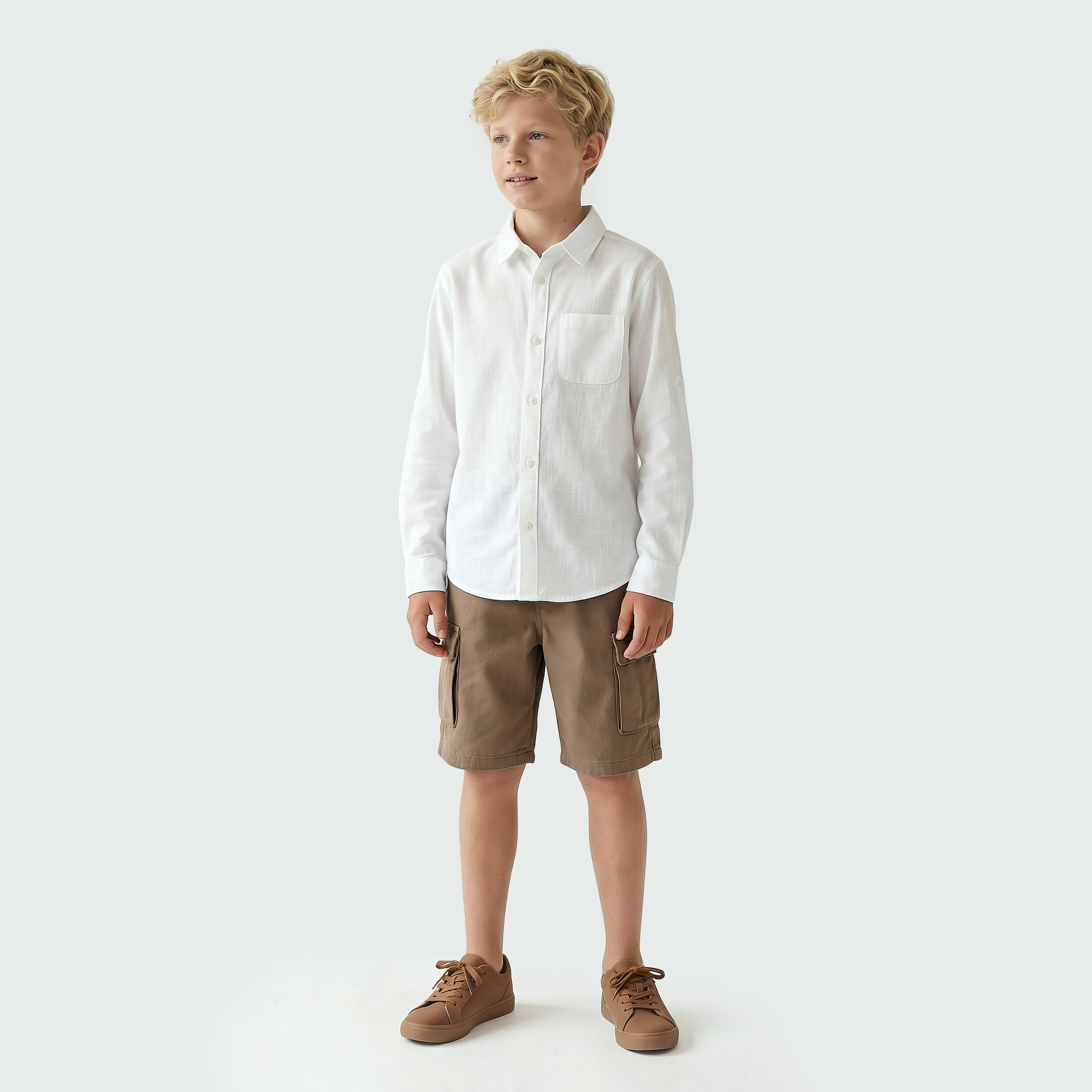 Juniors Long Sleeves Shirt with Chest Pocket-boys-clothing-shirts-image-5