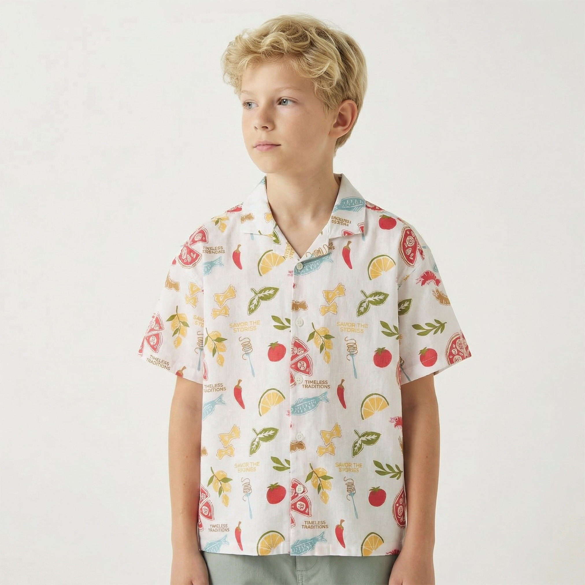 Juniors Short Sleeves Shirt with Print-boys-clothing-shirts-image-1