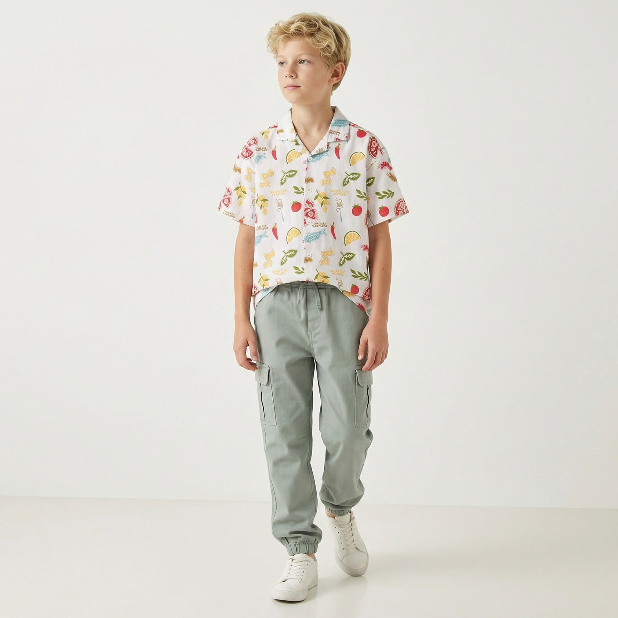 Juniors Short Sleeves Shirt with Print-boys-clothing-shirts-image-2