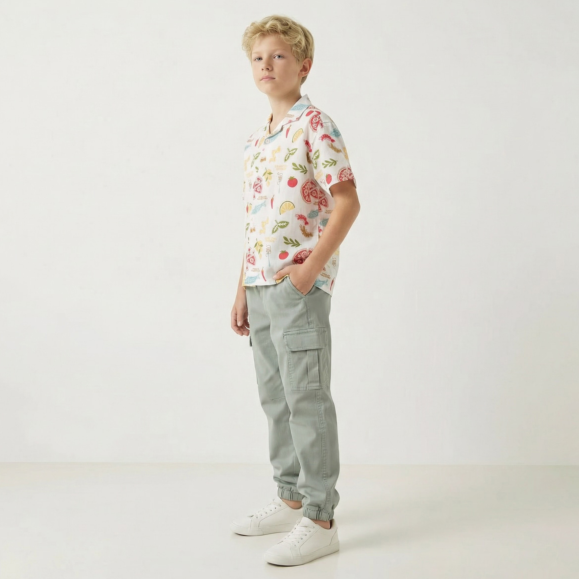 Juniors Short Sleeves Shirt with Print-boys-clothing-shirts-image-5