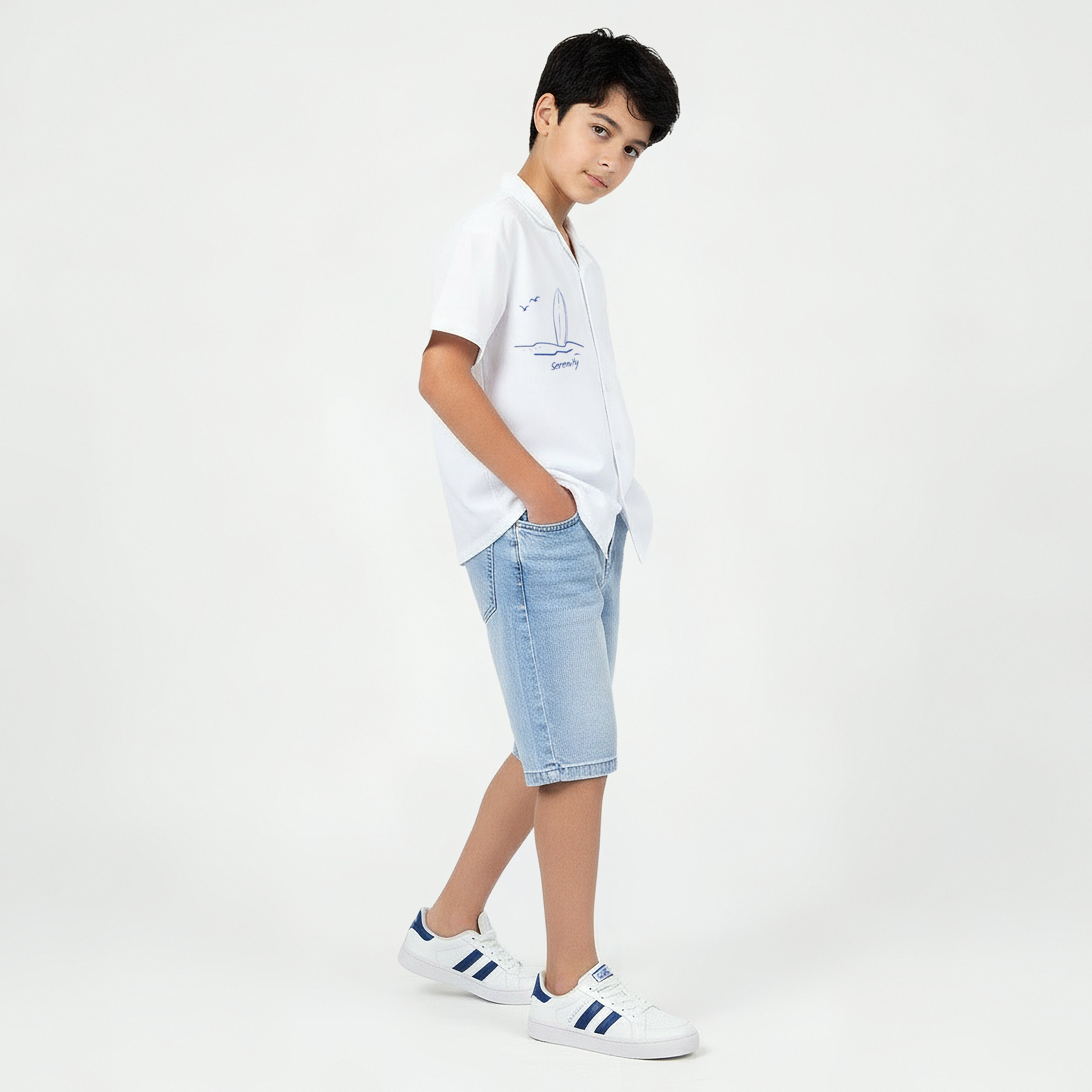 Juniors Short Sleeves Shirt with Nautical Print-boys-clothing-shirts-image-3
