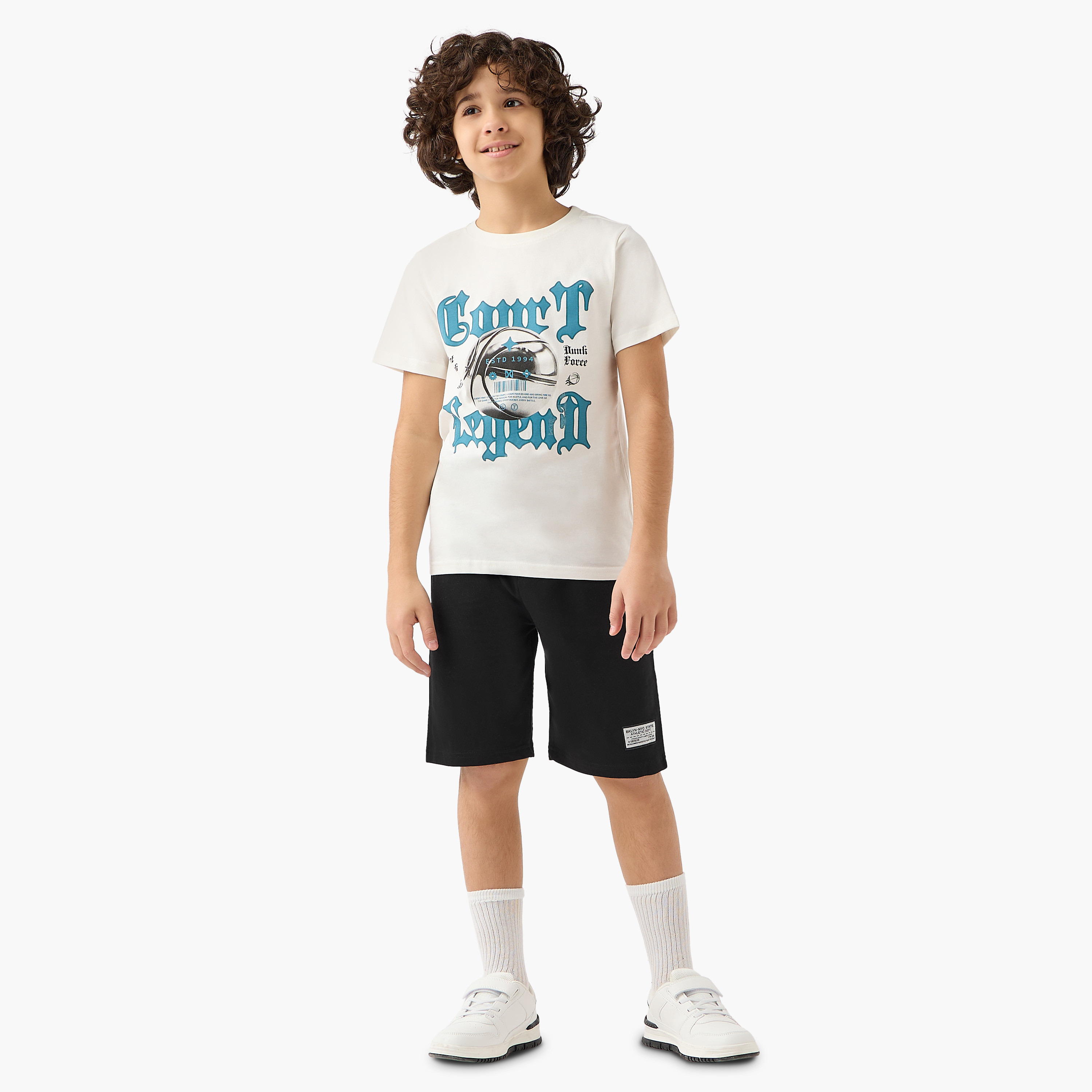 Juniors Drawstring Waist Shorts with Pockets-boys-clothing-bottoms-shorts-image-2