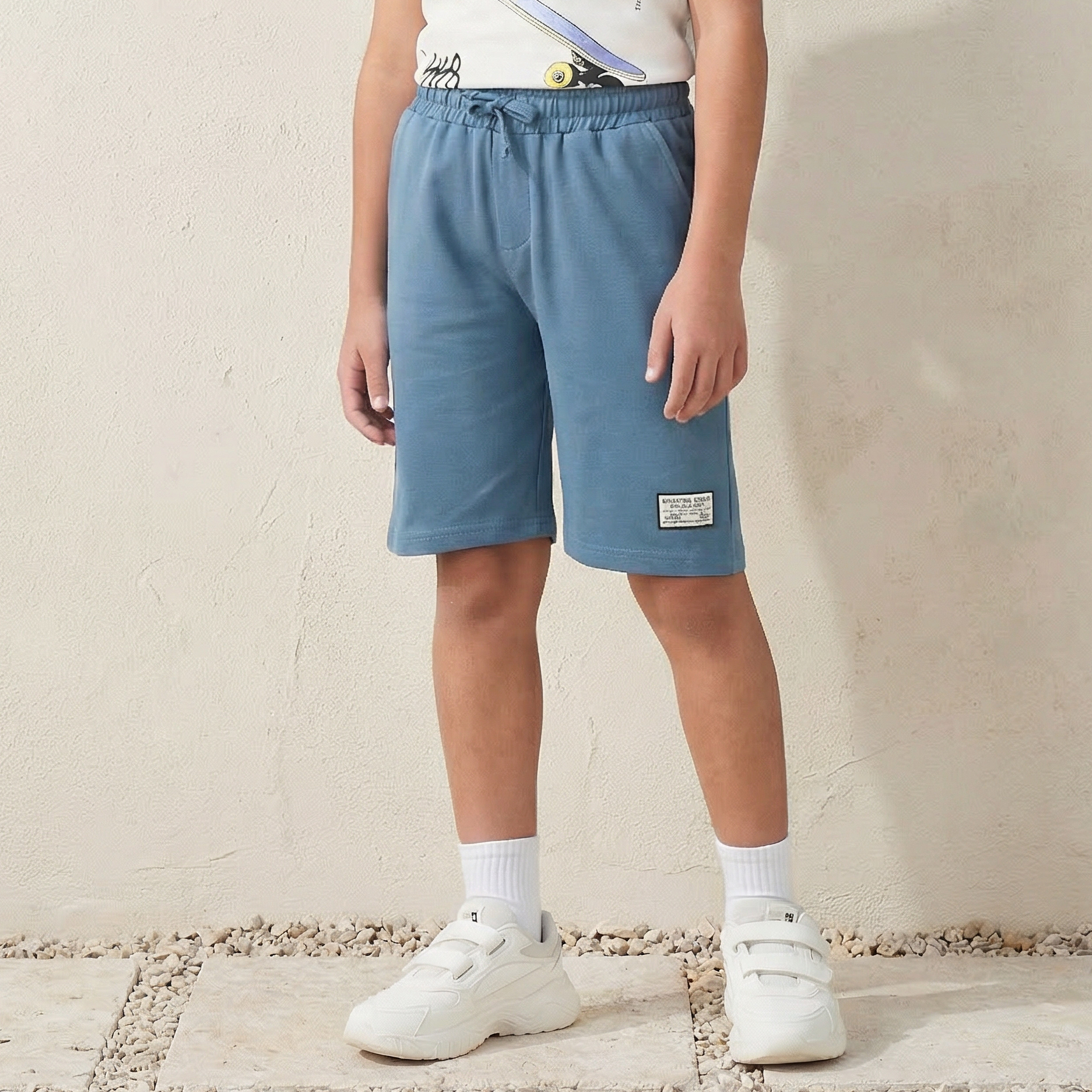 Juniors Elasticated Drawstring Shorts with Pockets-boys-clothing-bottoms-shorts-image-1