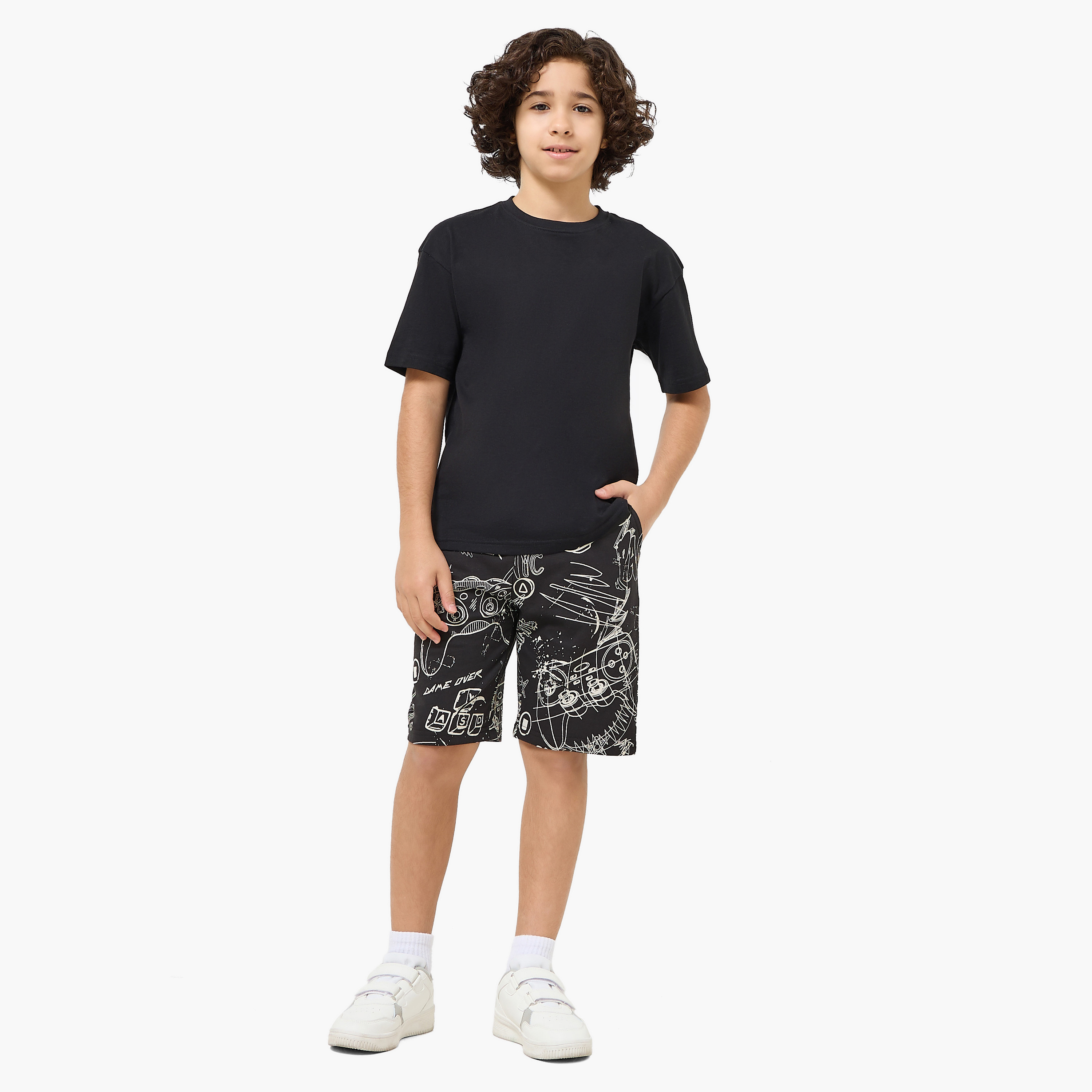 شورت برباط خصر وجيوب من جونيورز-boys-clothing-bottoms-shorts-image-3