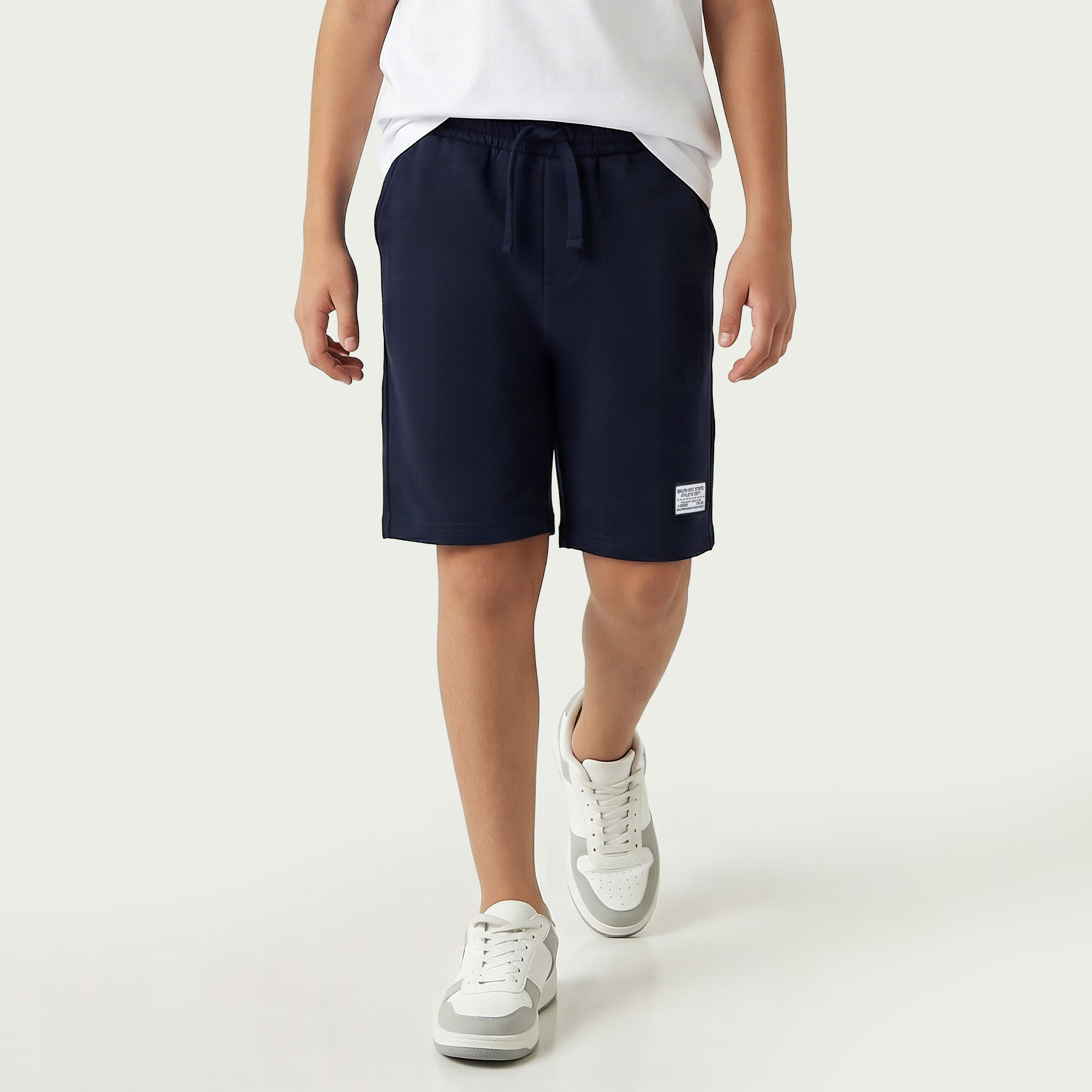 Juniors Drawstring Waist Shorts with Pockets-boys-clothing-bottoms-shorts-image-1