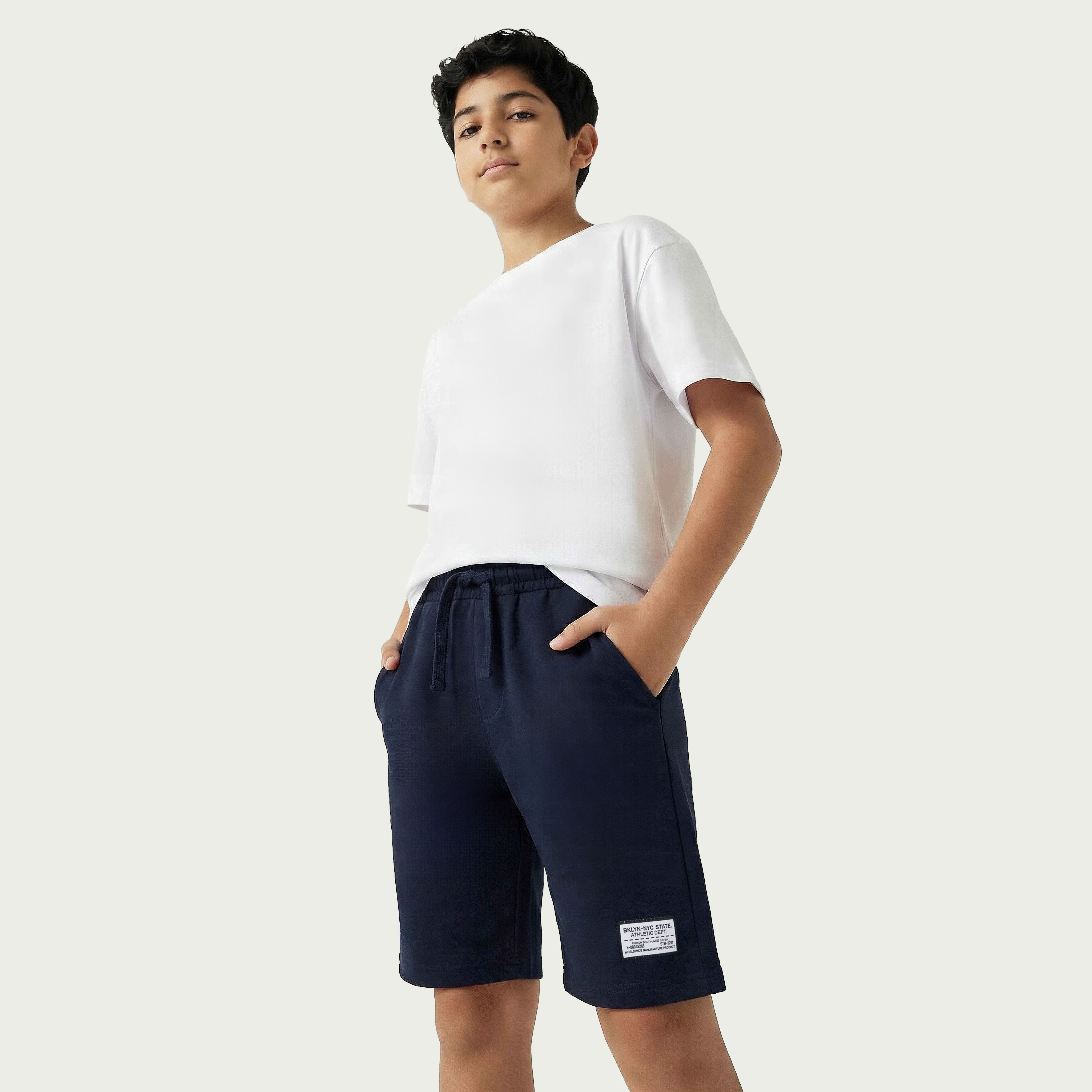 Juniors Drawstring Waist Shorts with Pockets-boys-clothing-bottoms-shorts-image-5