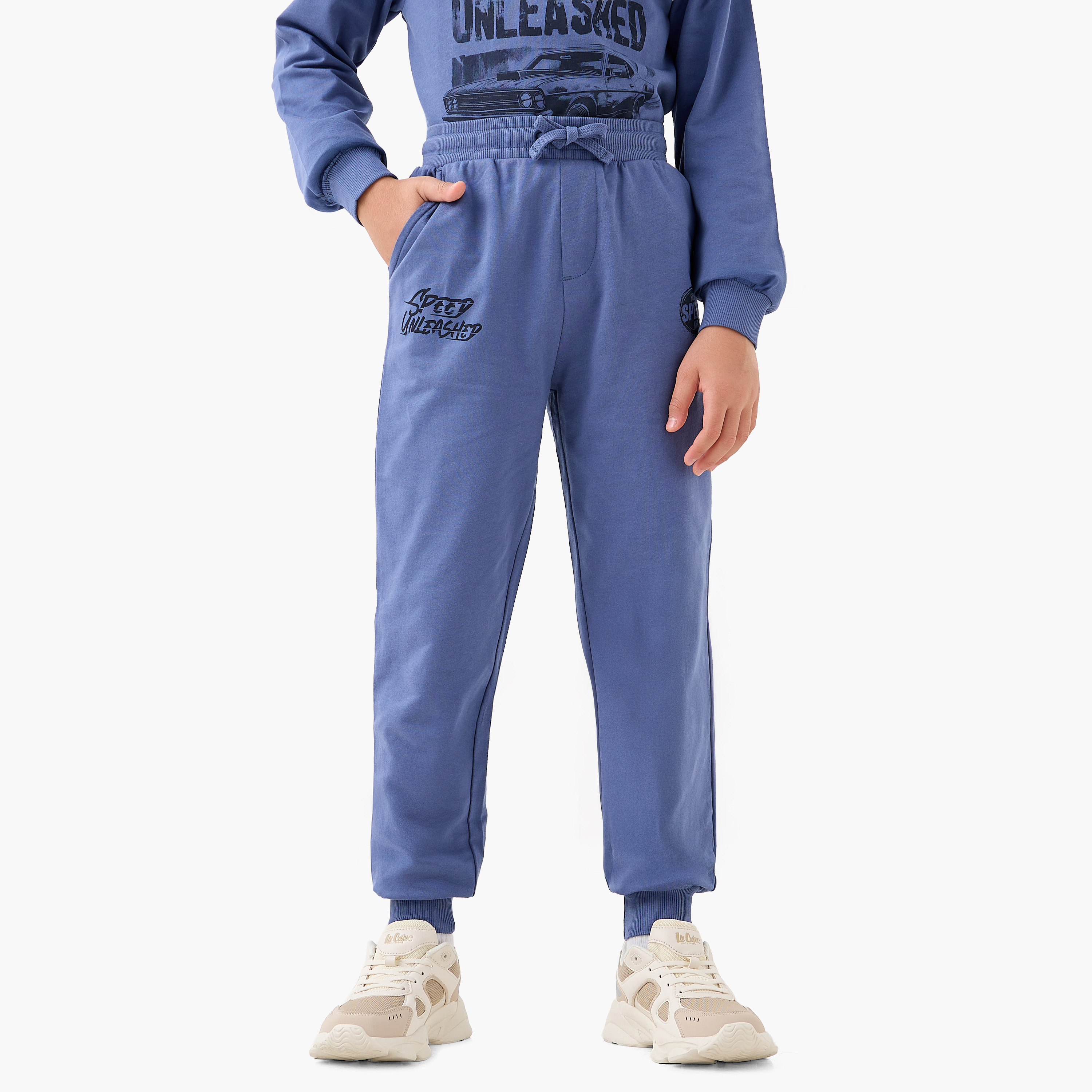 Juniors Elasticated Drawstring Joggers with Pockets-boys-clothing-bottoms-joggersandtrackpants-image-1