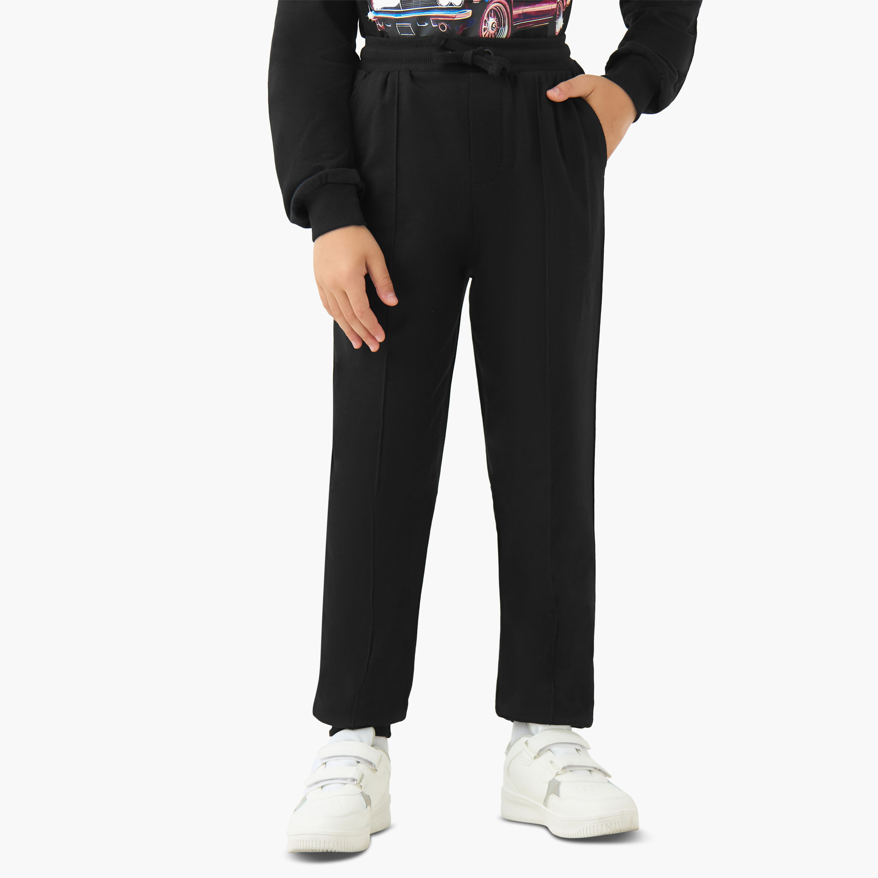 Juniors Drawstring Waist Joggers with Pockets-boys-clothing-bottoms-joggersandtrackpants-image-1